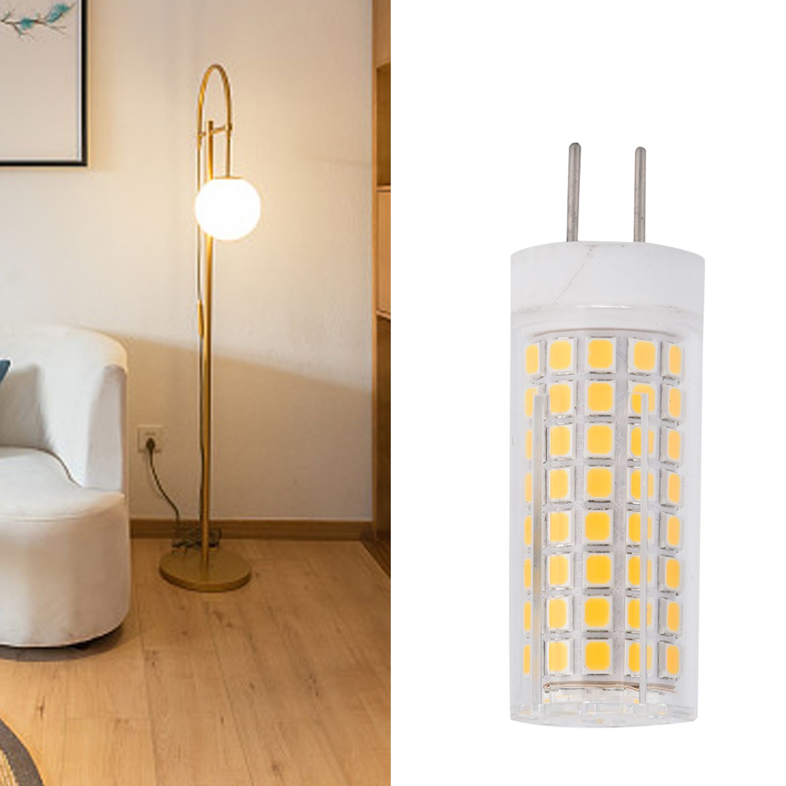 G8 Bulb LED Corn Lamp 1000LM 102LED Dimmable Light Bulb for Chandelier Ceiling view 12