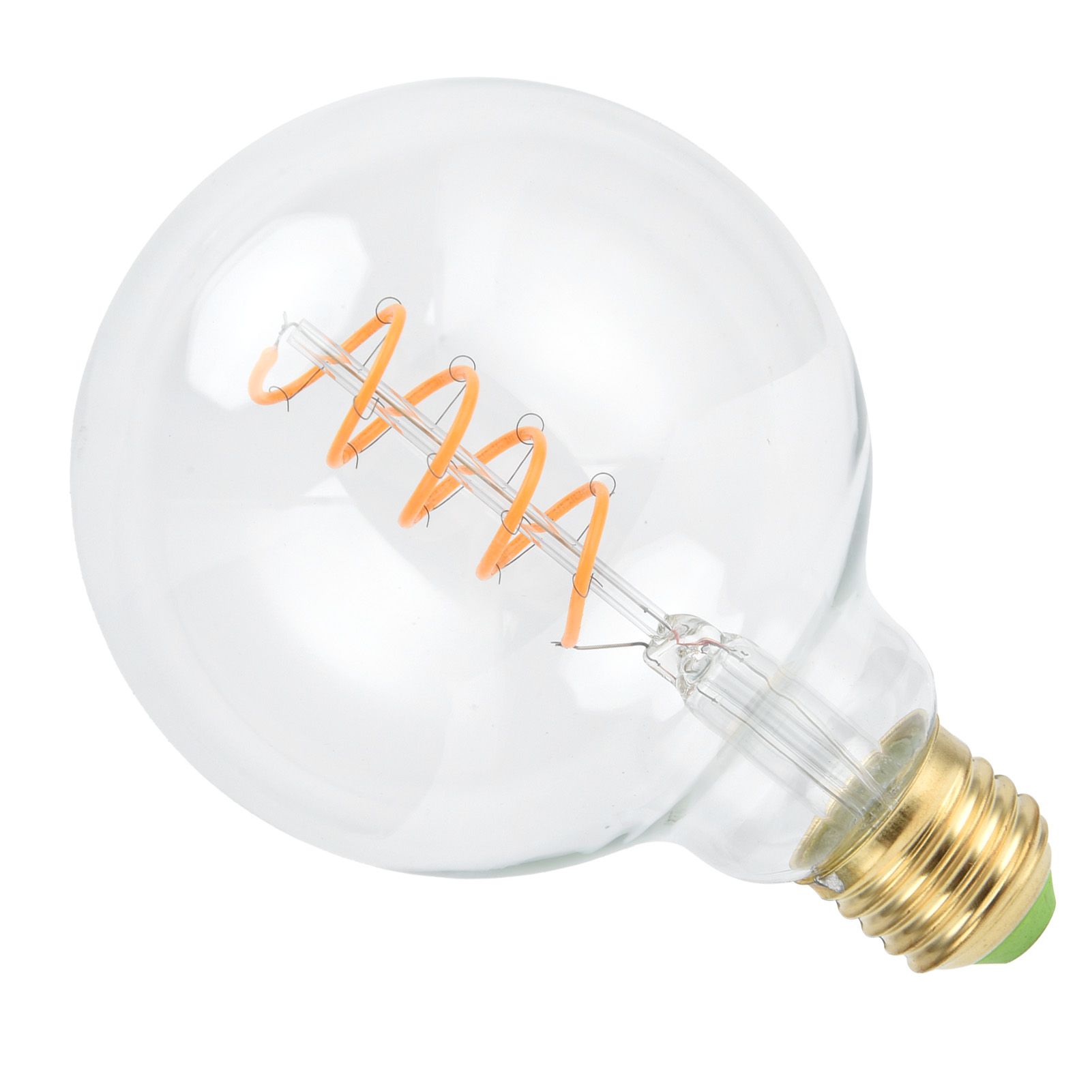 G95 LED Single Spiral Flexible Filament Light Bulb 27 4W 110V Retro Bulb for view 9