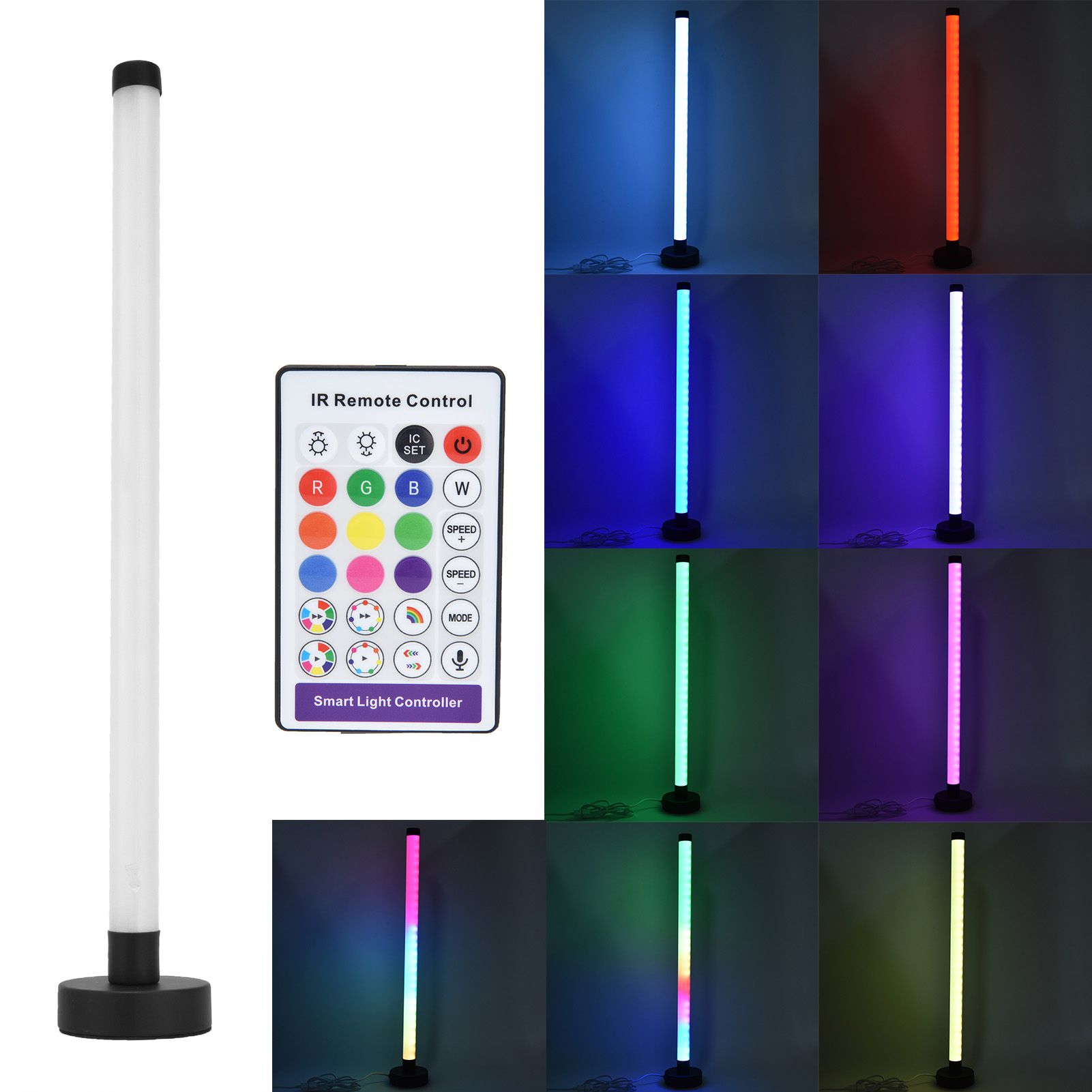 Floor Lamp WIFI APP RGBW 16 Million Colors Household Modern 24‑Key Vertical view 11