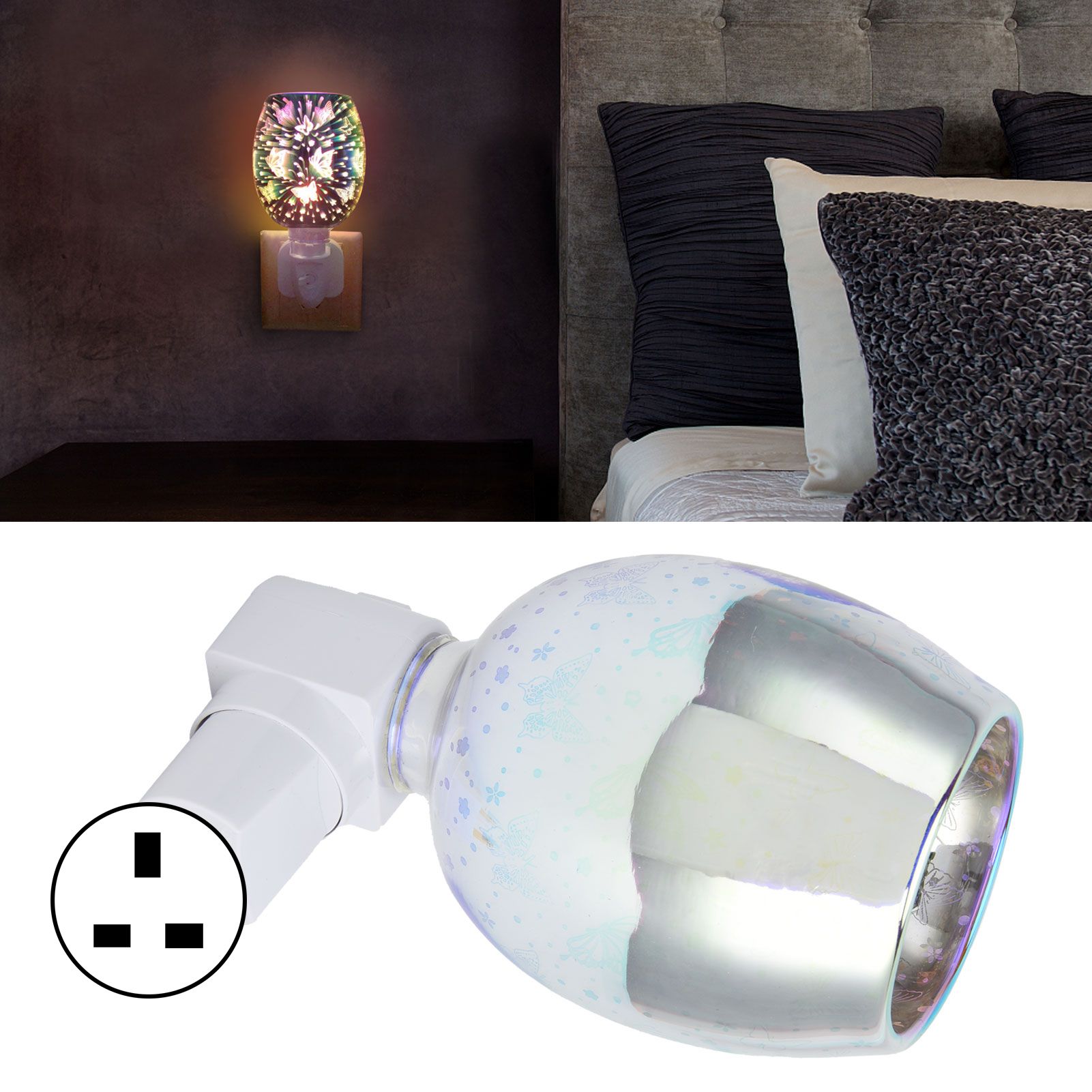 3D Plug In Wax Warmer Electric Smokeless Candle Melter Night Light for Bedroom view 12