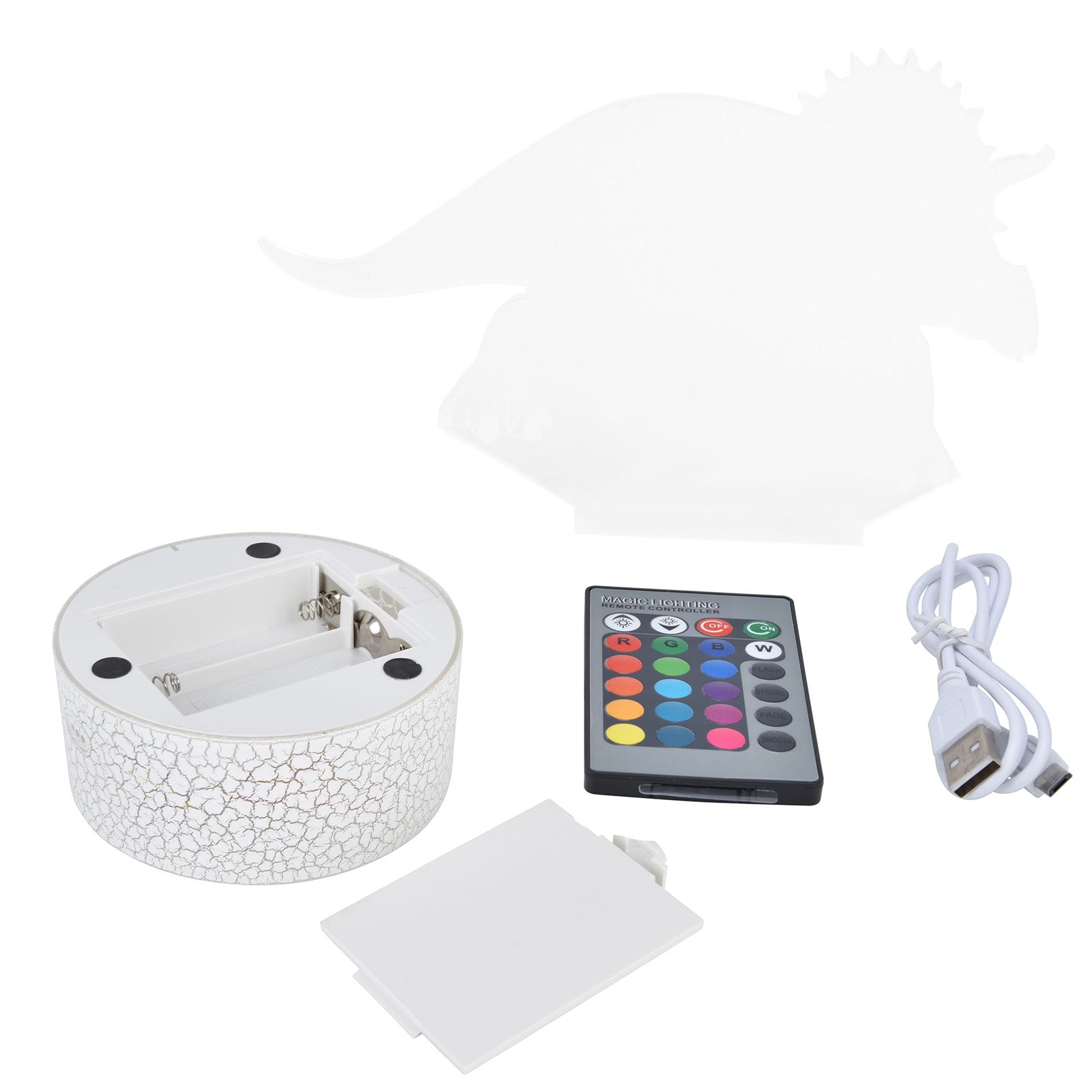 RGB Dinosaur Shape Night Light 16 Colors 4 Modes Dimmable Table Lamp Gift with view 3