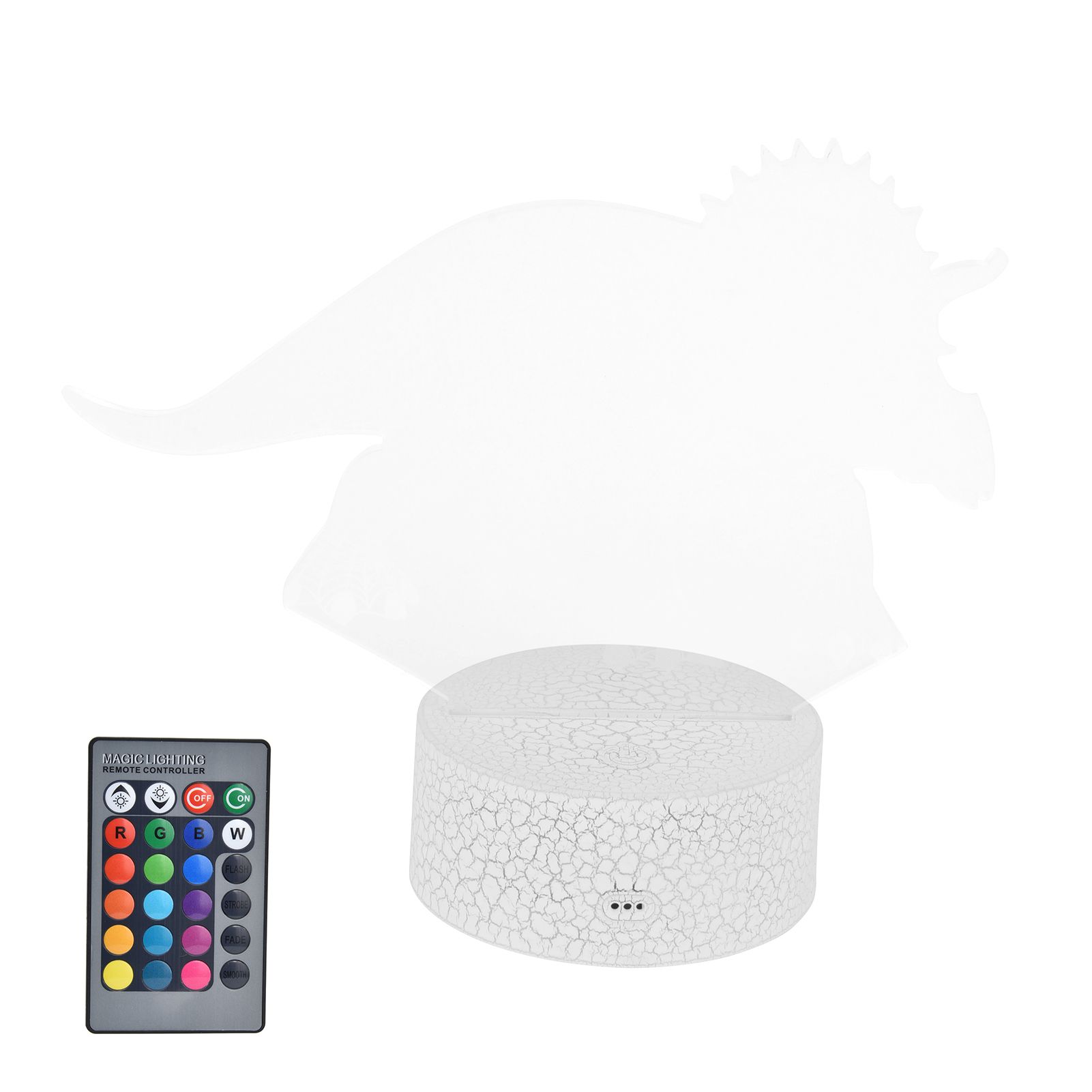 RGB Dinosaur Shape Night Light 16 Colors 4 Modes Dimmable Table Lamp Gift with view 4