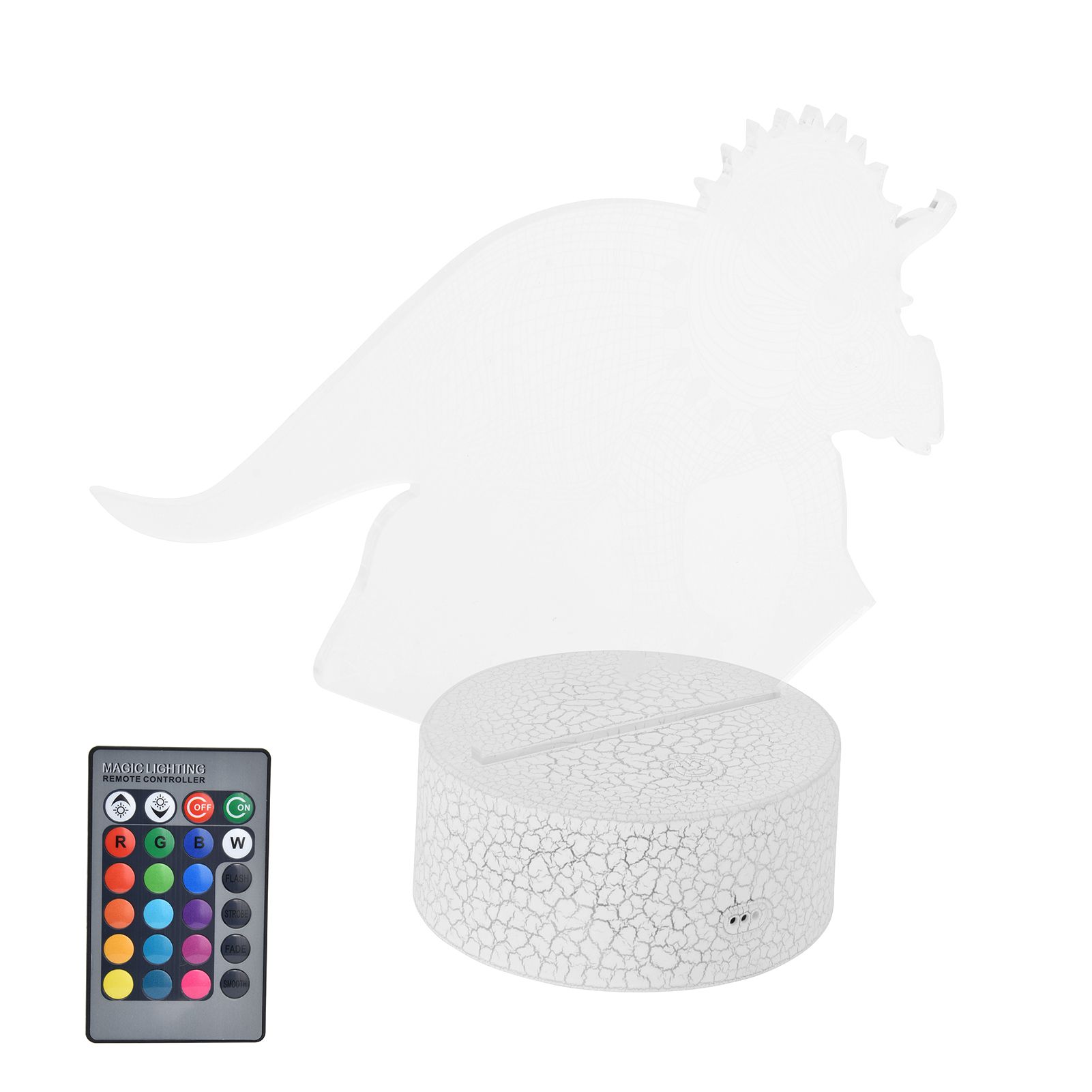 RGB Dinosaur Shape Night Light 16 Colors 4 Modes Dimmable Table Lamp Gift with view 6