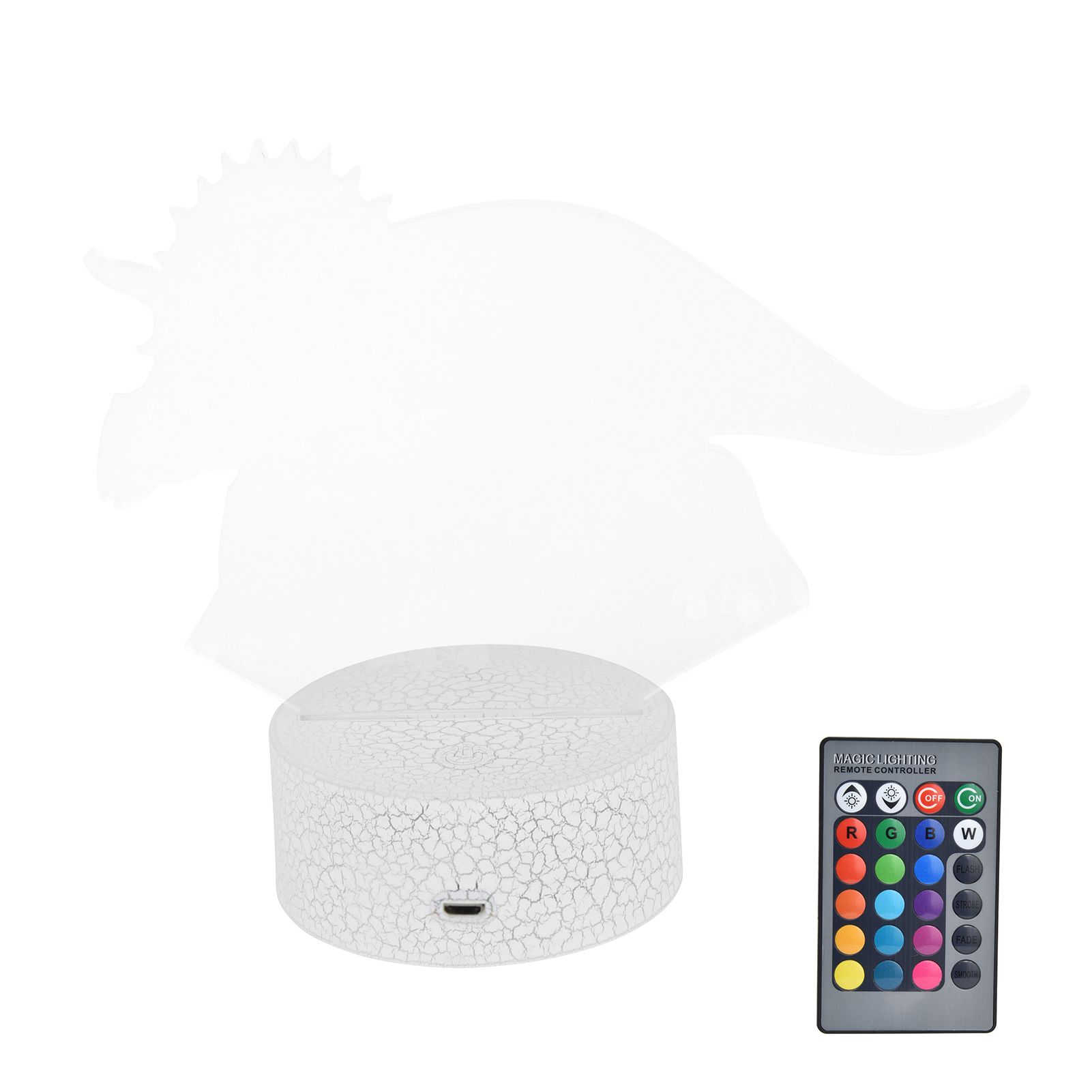 RGB Dinosaur Shape Night Light 16 Colors 4 Modes Dimmable Table Lamp Gift with view 7