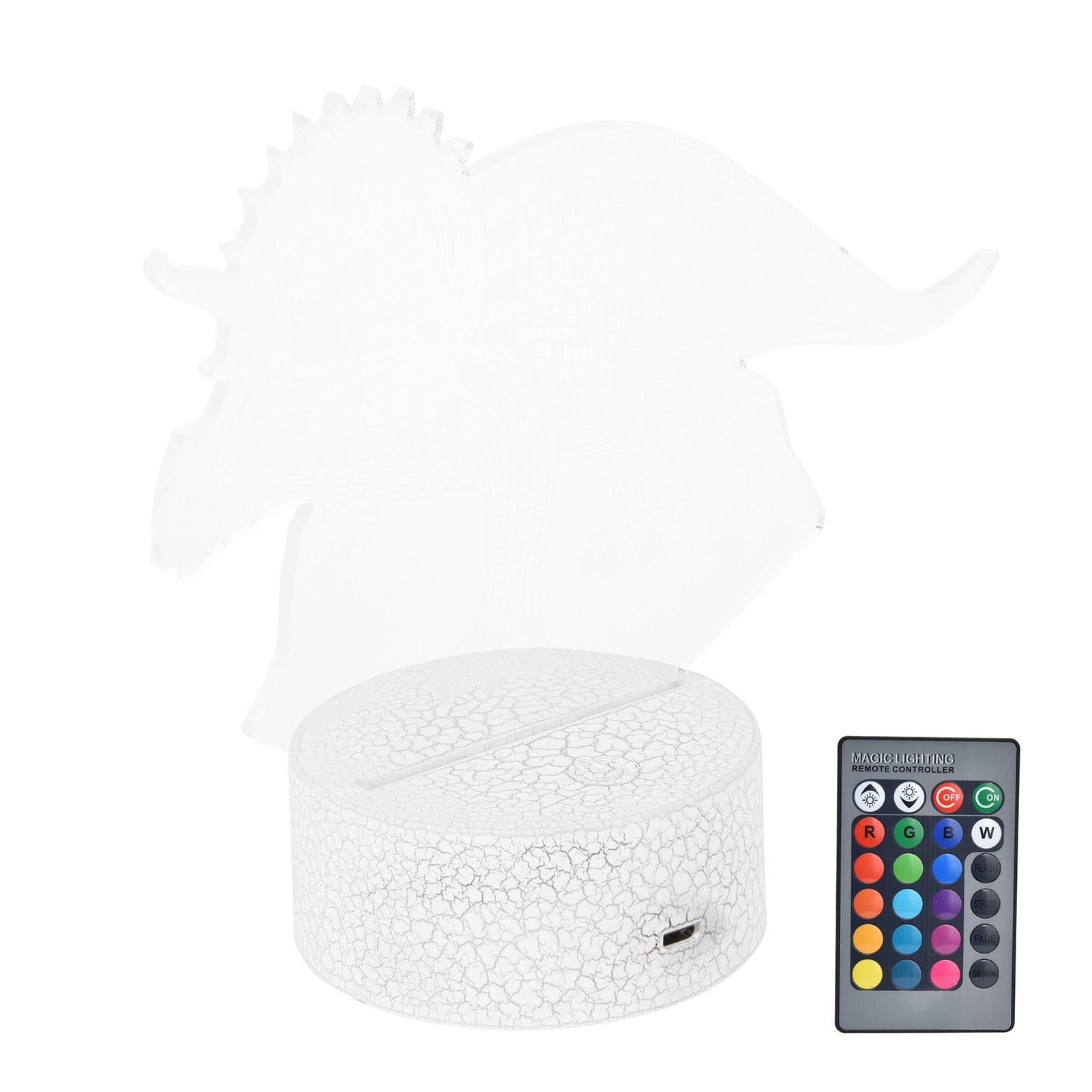 RGB Dinosaur Shape Night Light 16 Colors 4 Modes Dimmable Table Lamp Gift with view 8