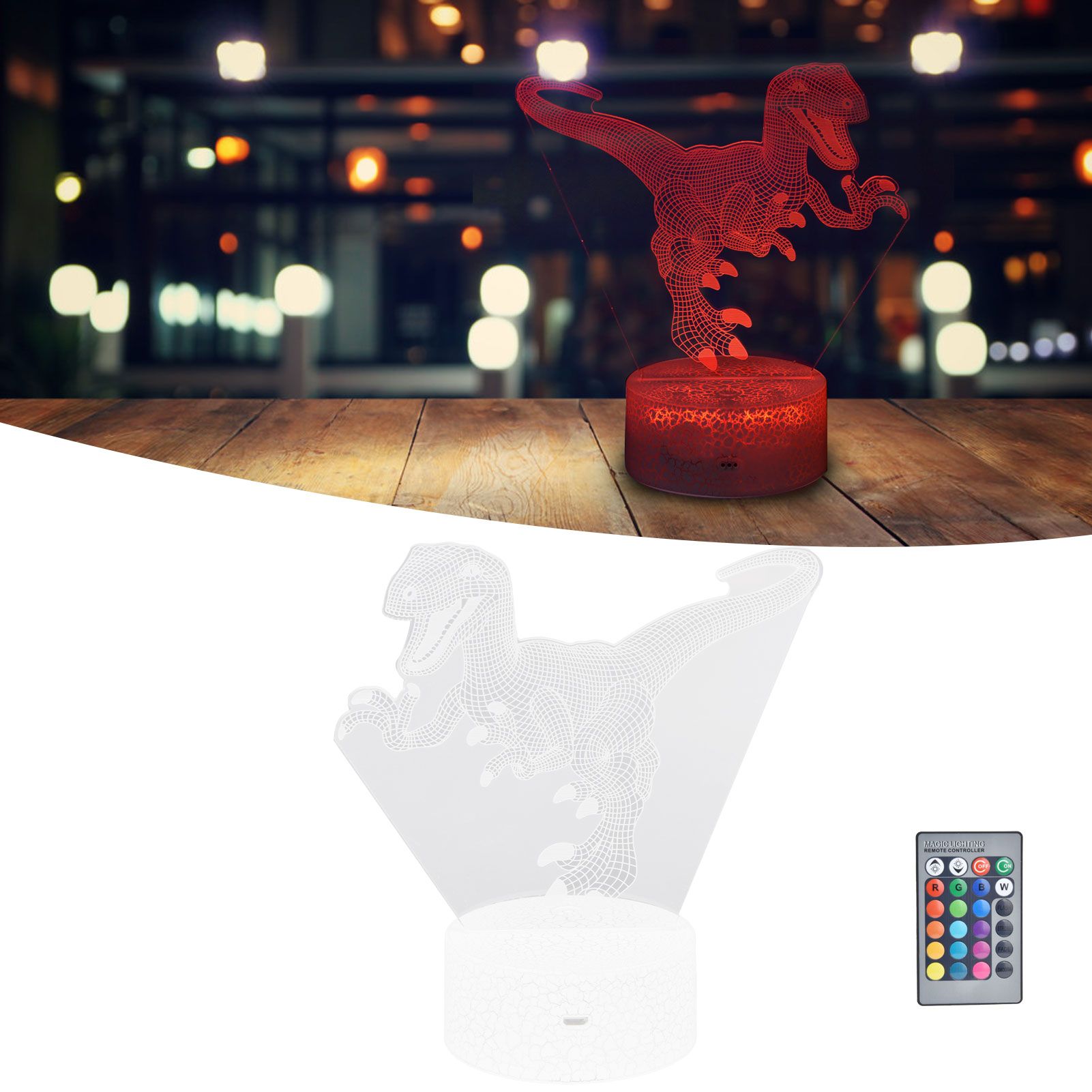 Touch Night Light 16 Colors Dimmable Remote Control Cartoon Night Light view 12