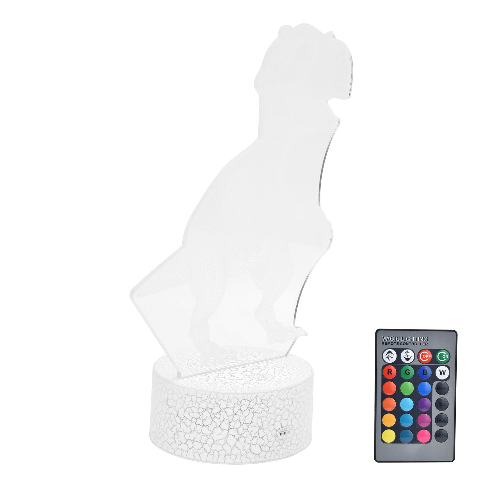 Dinosaur Lamp 16 Colors 4 Modes RGB Colorful Dimmable Remote Night Light Gift view 5
