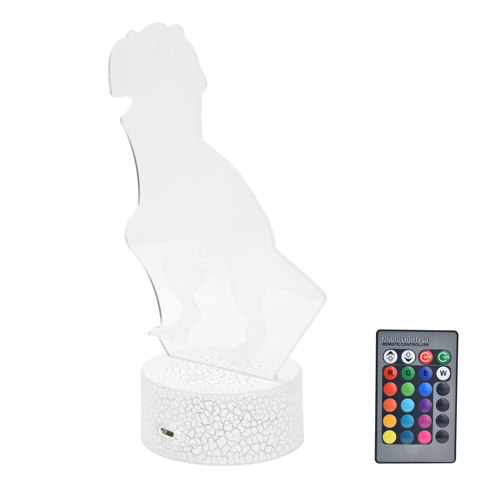 Dinosaur Lamp 16 Colors 4 Modes RGB Colorful Dimmable Remote Night Light Gift view 8