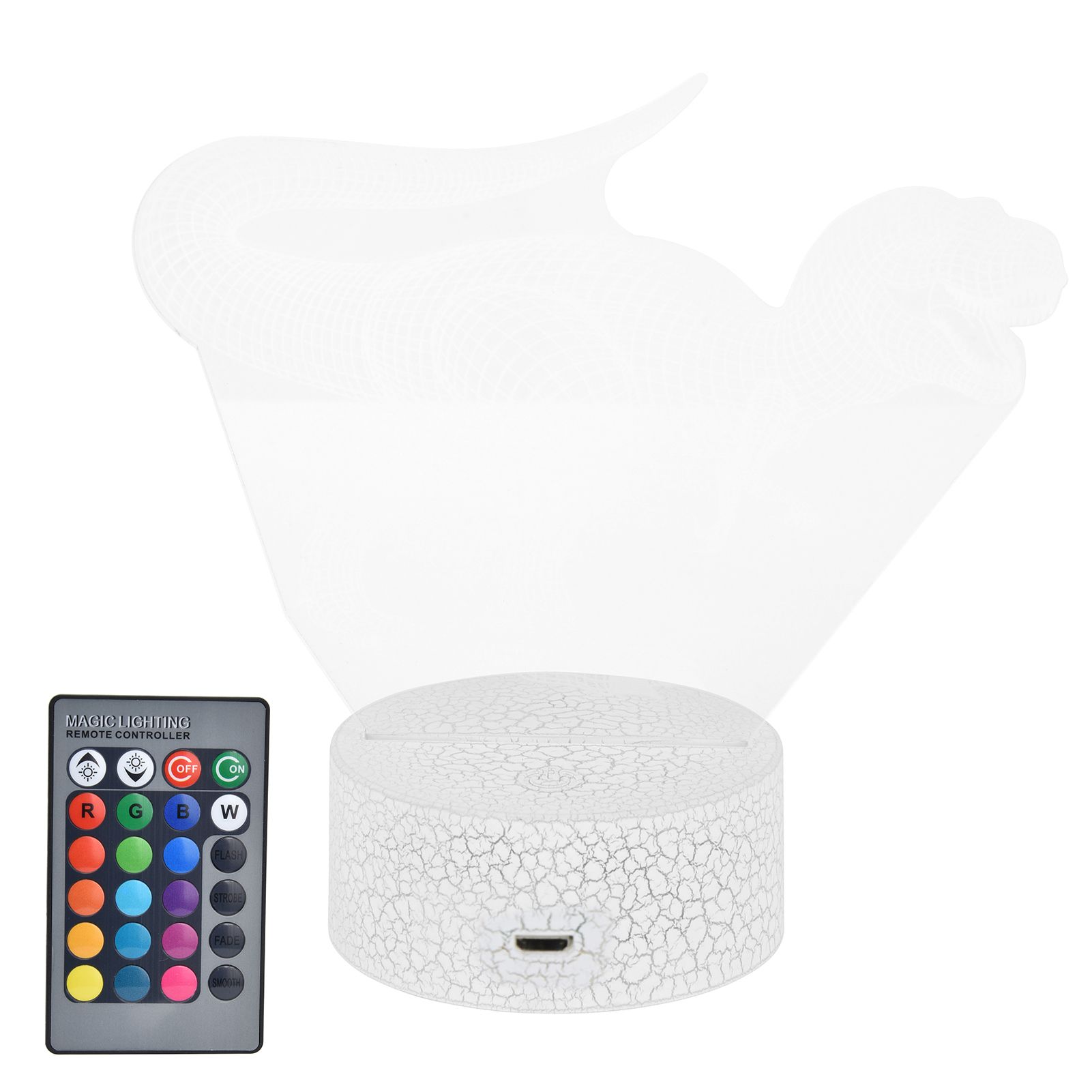 Dinosaur Night Light 16 Colors 4 Modes 3 Dimensional Lamp with Remote Control view 7