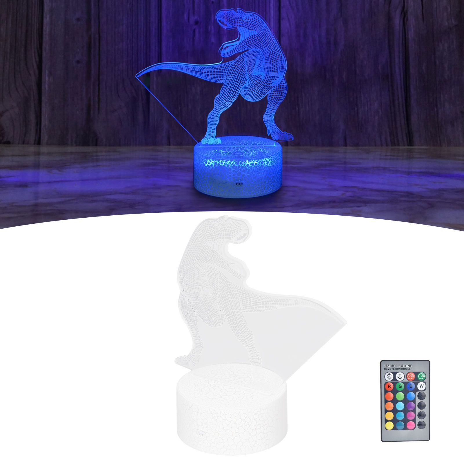 16 Colors Dimmable Lamp RGB 4 Modes Touch Night Light with Remote Control view 12