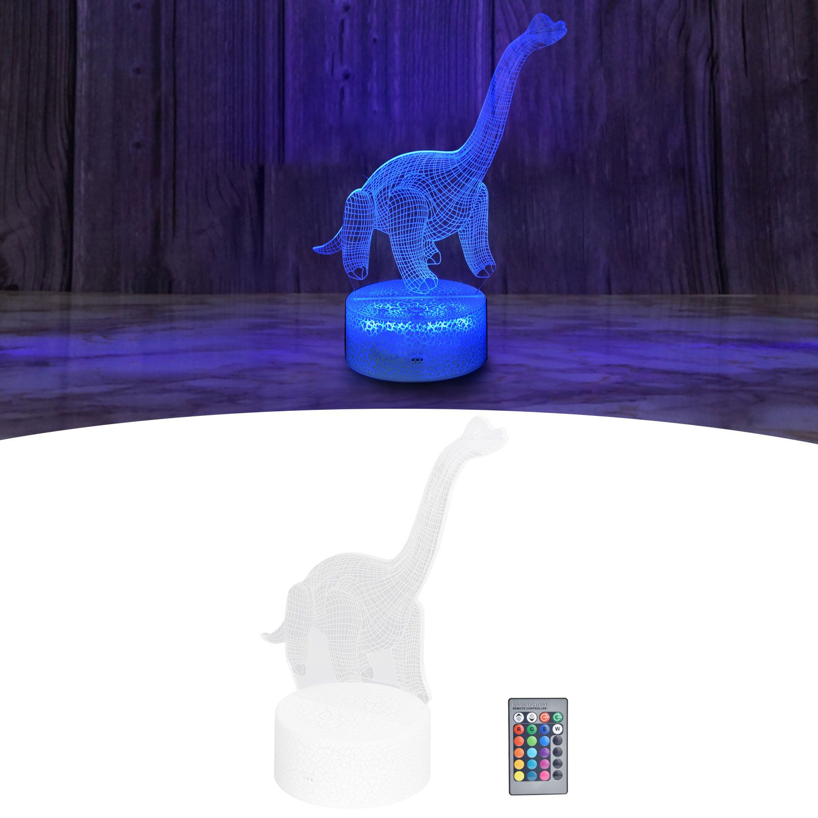 Dinosaur Night Light RGB 16 Colors 4 Modes Dimmable Lamp Support Remote Touch view 11