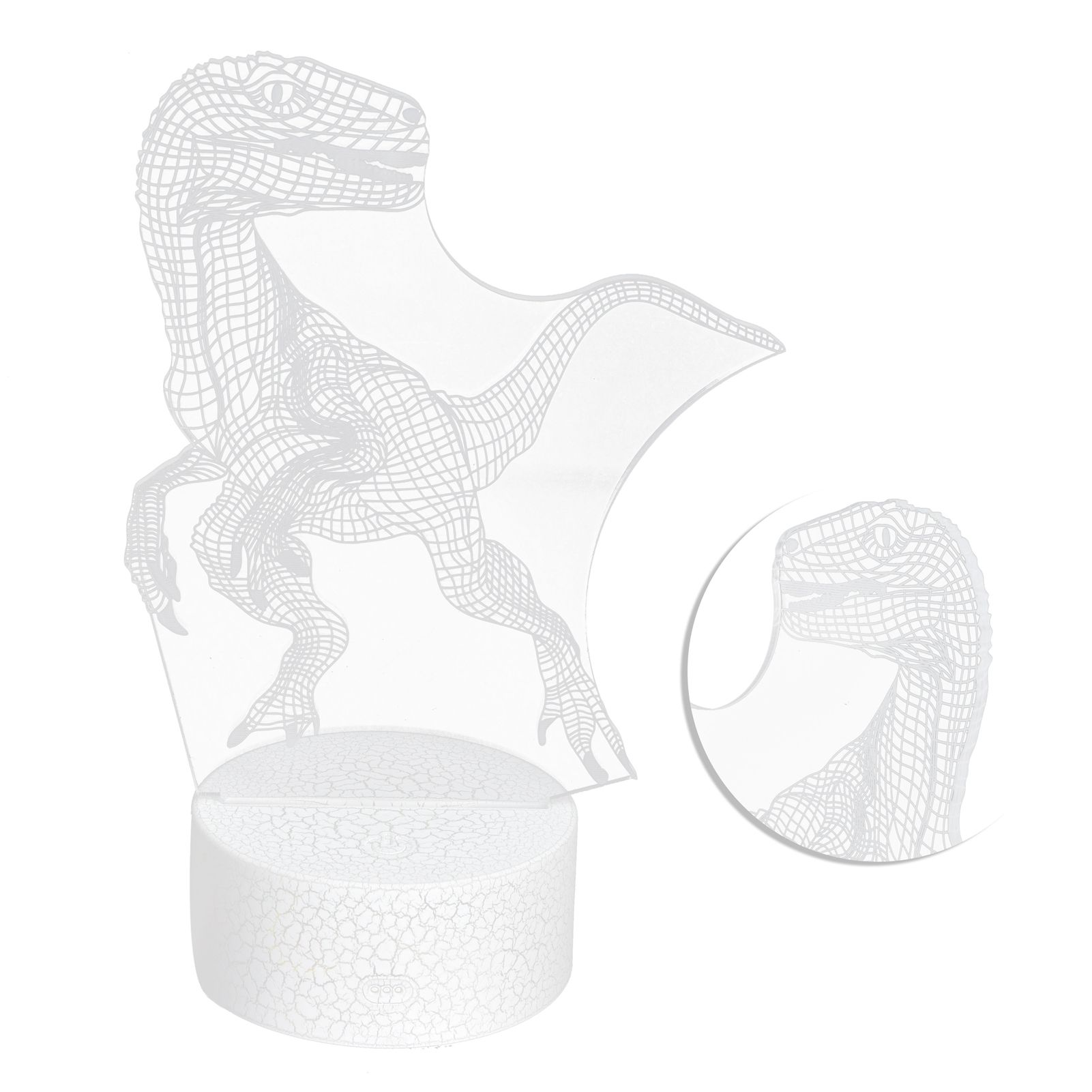 Dinosaur Lamp 16 Color 5 Levels Brightness 4 Modes Nightlight Decor for Living view 9