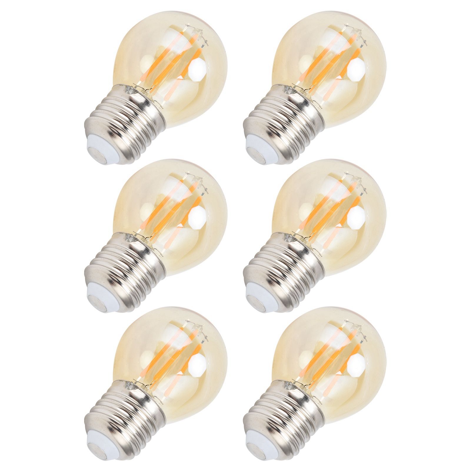 6Pcs Vintage LED Light Bulb Gold Glass Dimmable G45 E27 4W Filament Bulbs Warm view 3