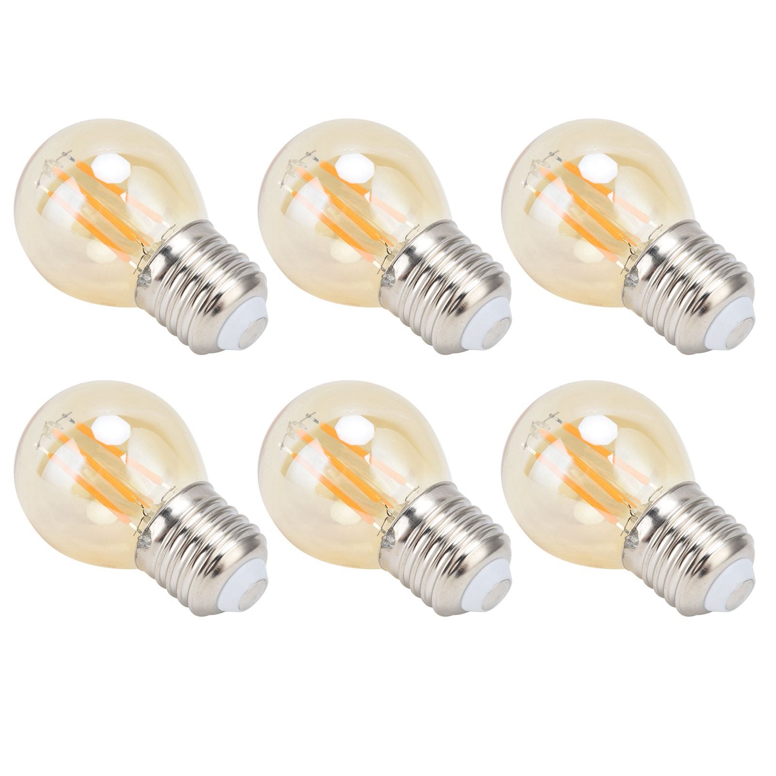 6Pcs Vintage LED Light Bulb Gold Glass Dimmable G45 E27 4W Filament Bulbs Warm view 4