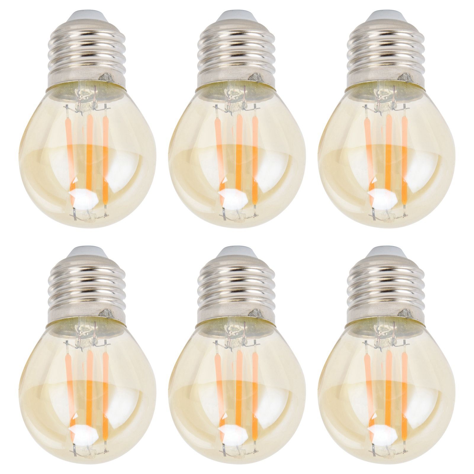 6Pcs Vintage LED Light Bulb Gold Glass Dimmable G45 E27 4W Filament Bulbs Warm view 7