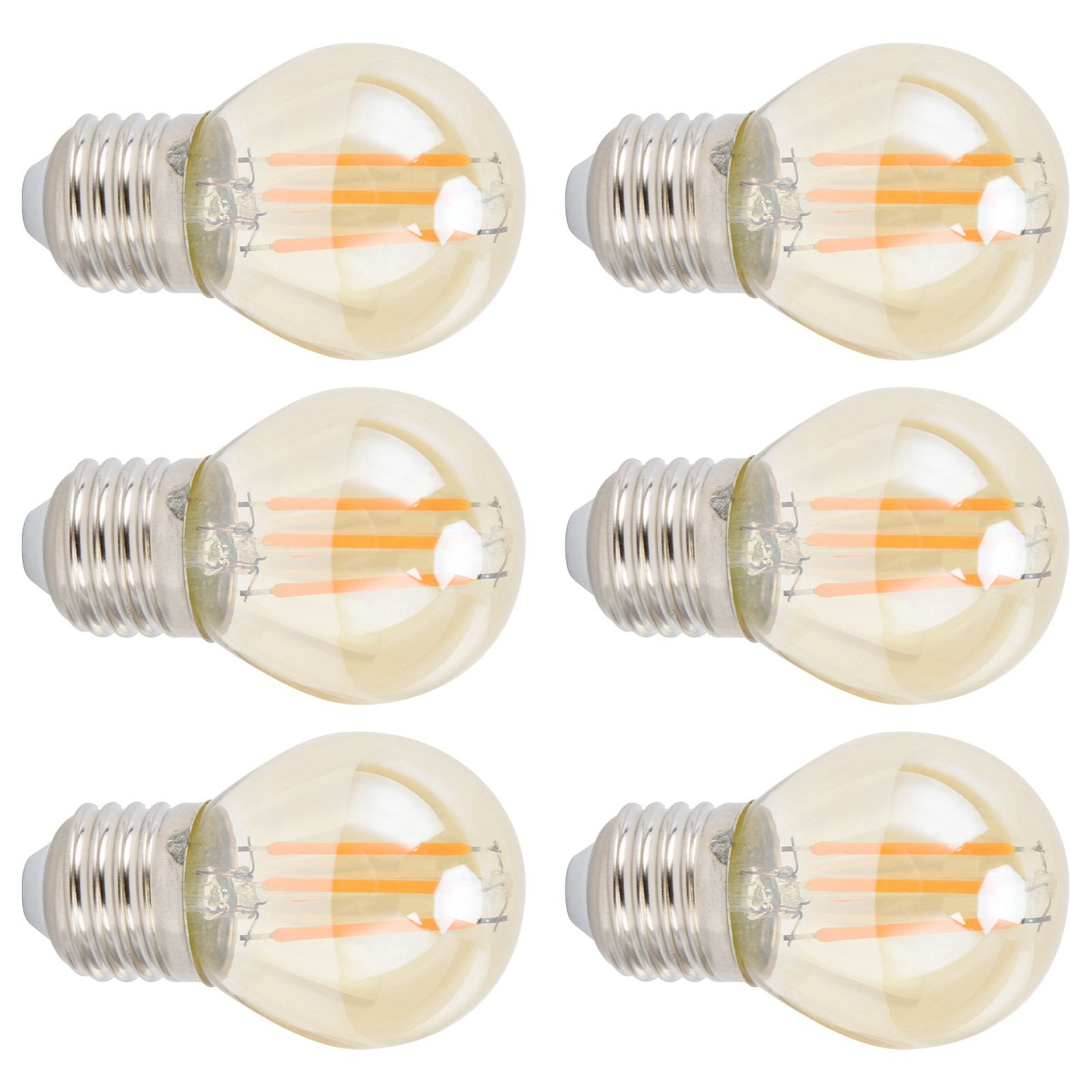 6Pcs Vintage LED Light Bulb Gold Glass Dimmable G45 E27 4W Filament Bulbs Warm view 8
