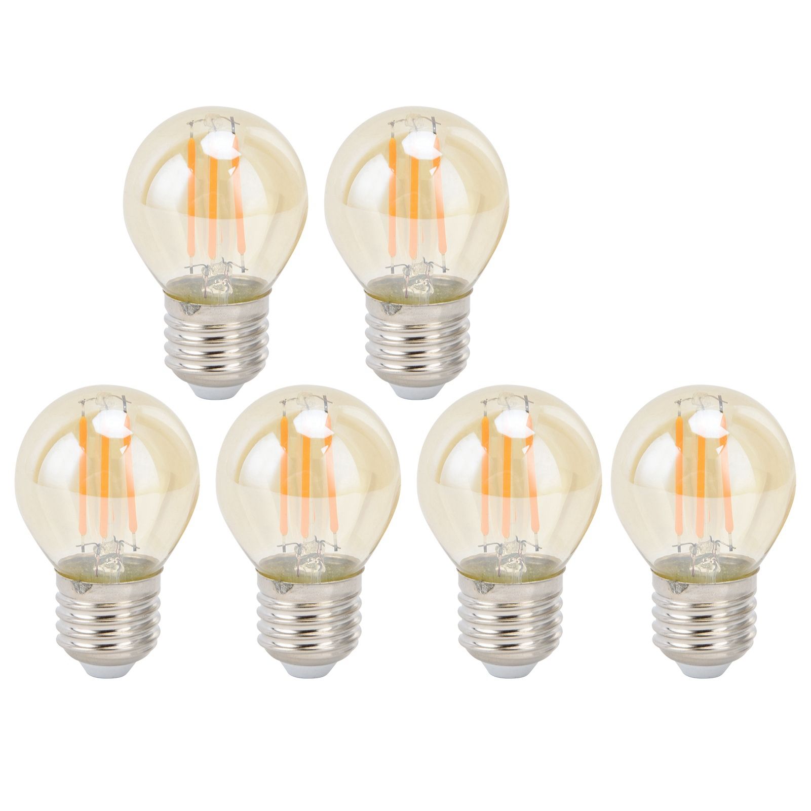 6Pcs Vintage LED Light Bulb Gold Glass Dimmable G45 E27 4W Filament Bulbs Warm view 9