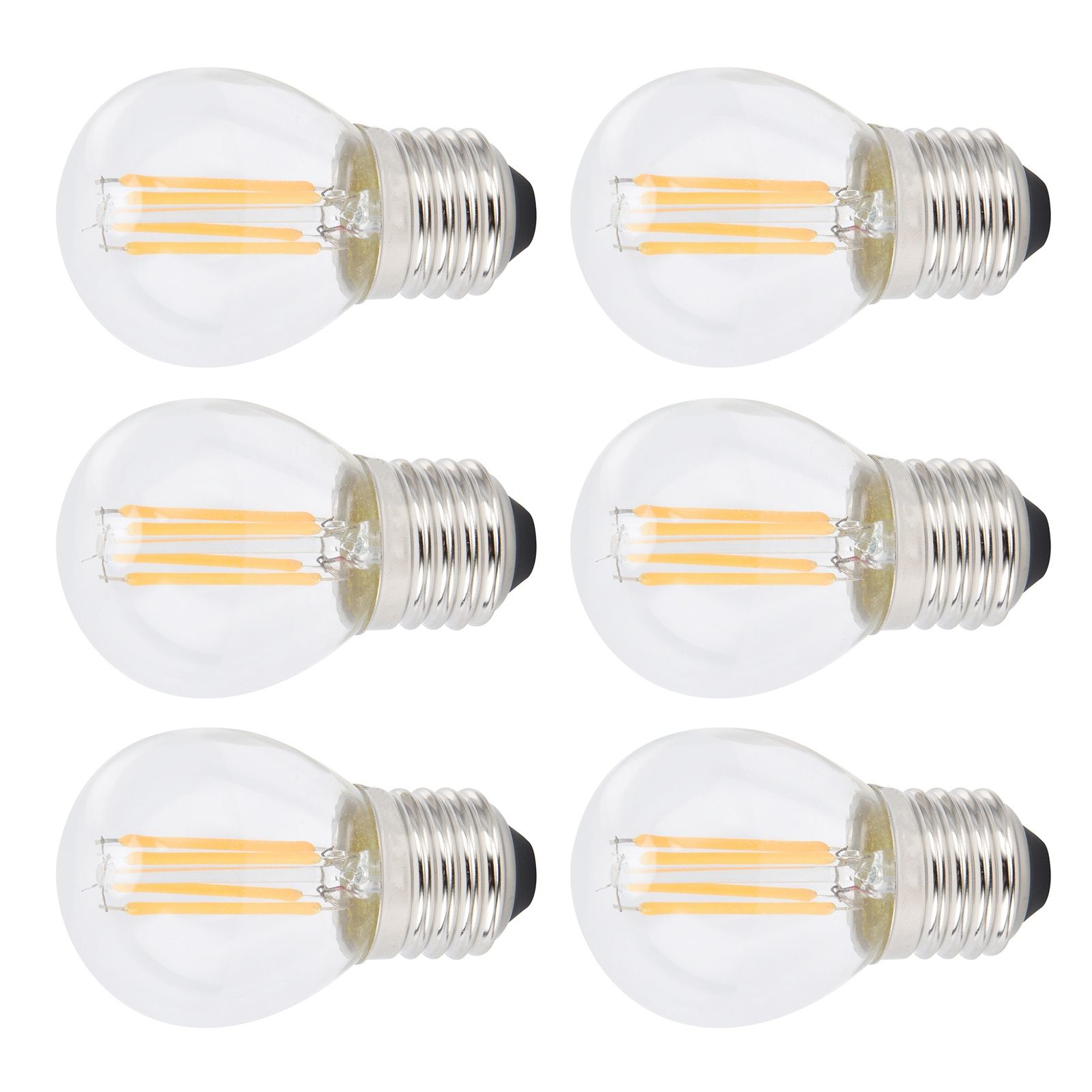 6Pcs Dimmable LED Lamp Bulbs G45 E27 4W Transparent Filament Bulbs for Home view 3