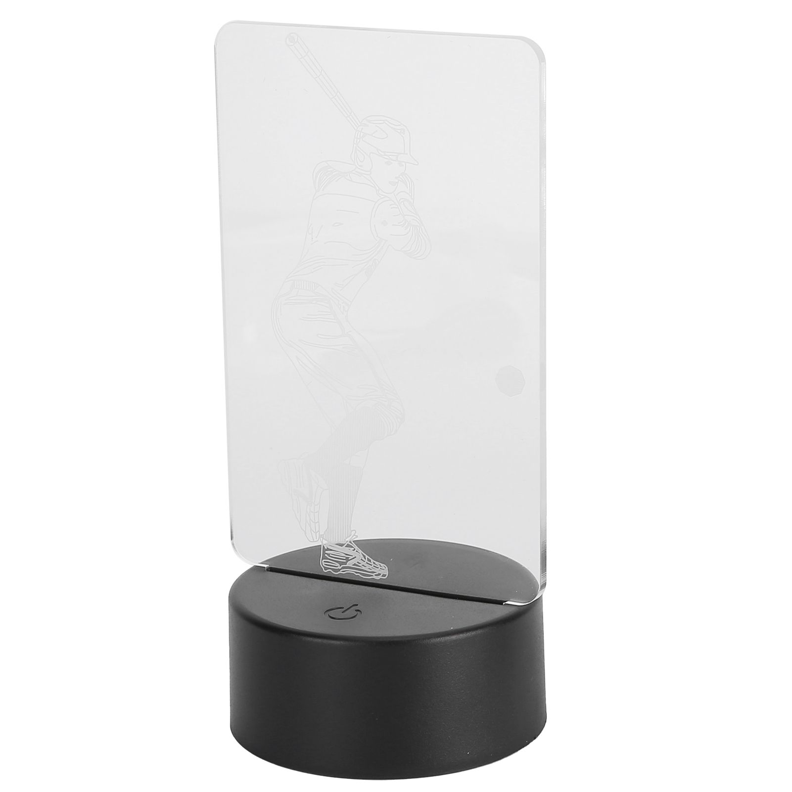 3 Dimensional Baseball Player Pattern Night Light Touch USB Or Battery Powered view 5