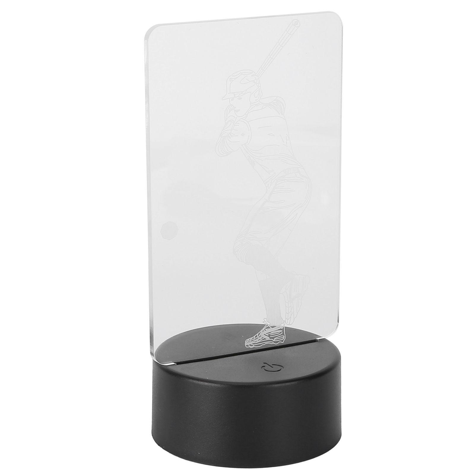 3 Dimensional Baseball Player Pattern Night Light Touch USB Or Battery Powered view 8