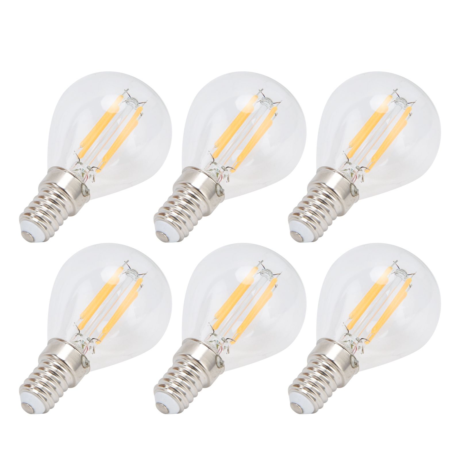 6PCS G45 Vintage Bulb Transparent E14 Base Lamp for Home Decorative Light view 6