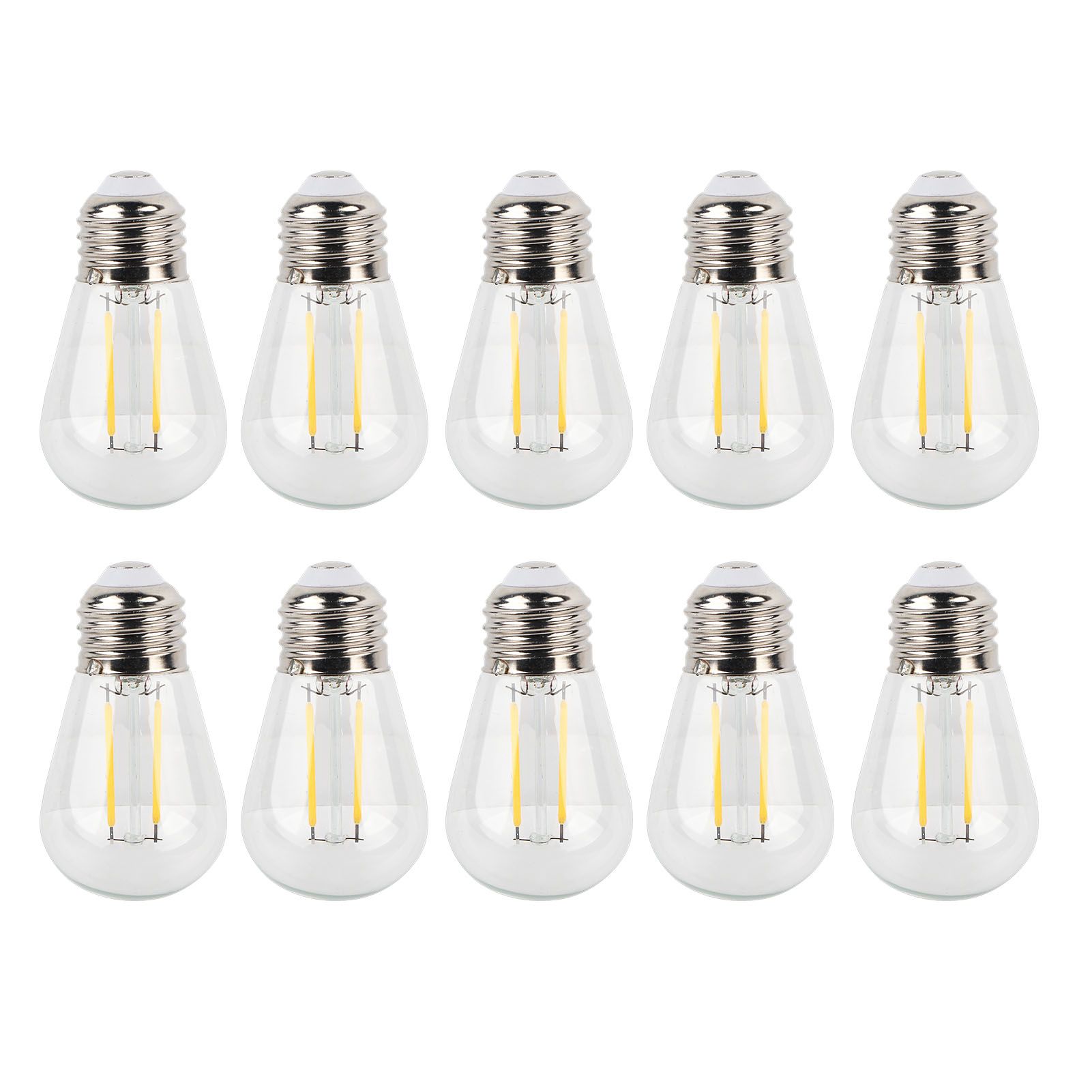 10Pcs Vintage Light Bulb S14 E27 180LM Transparent Glass LED Filament Bulbs 2W view 6