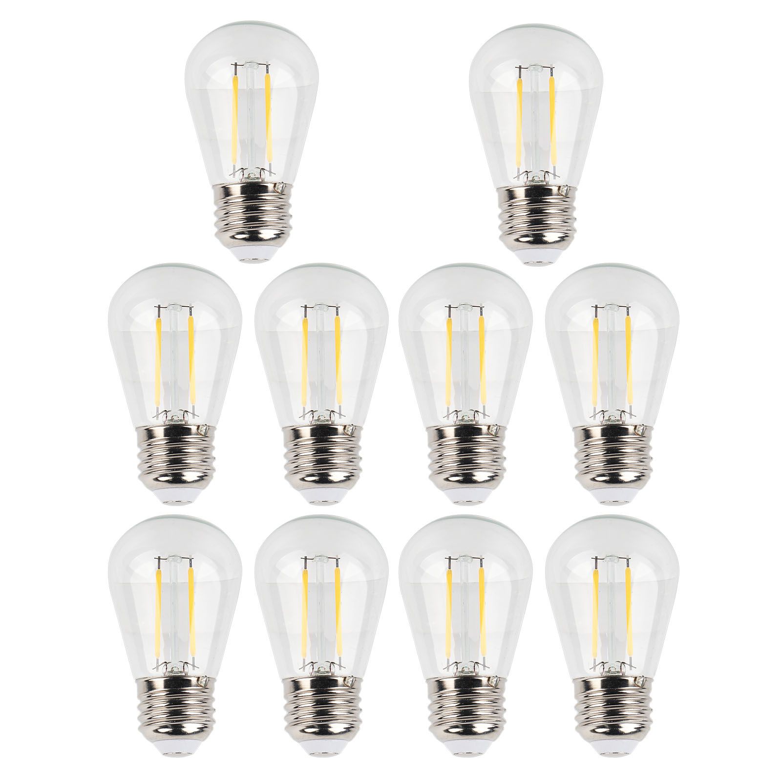 10Pcs Vintage Light Bulb S14 E27 180LM Transparent Glass LED Filament Bulbs 2W view 7