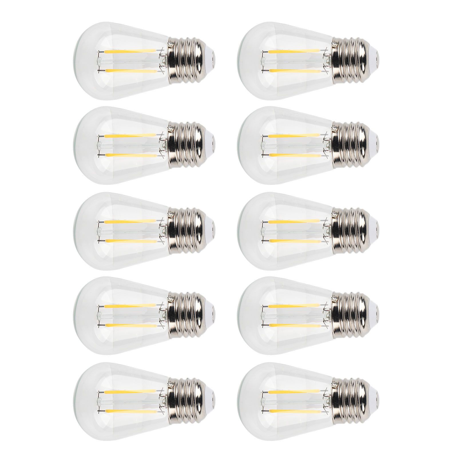 10Pcs Vintage Light Bulb S14 E27 180LM Transparent Glass LED Filament Bulbs 2W view 8