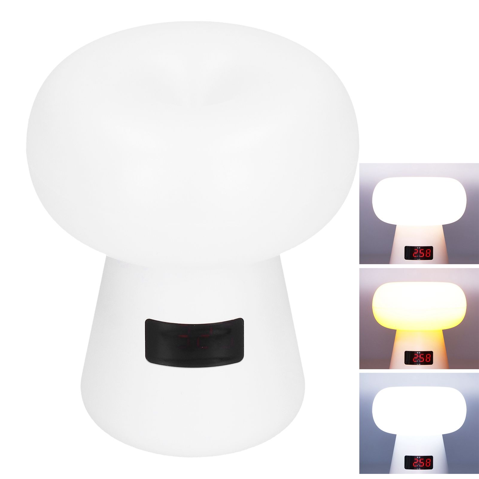 Night Light White Rechargeable Remote Control Clock 3 Levels Timing 6 Levels view 9