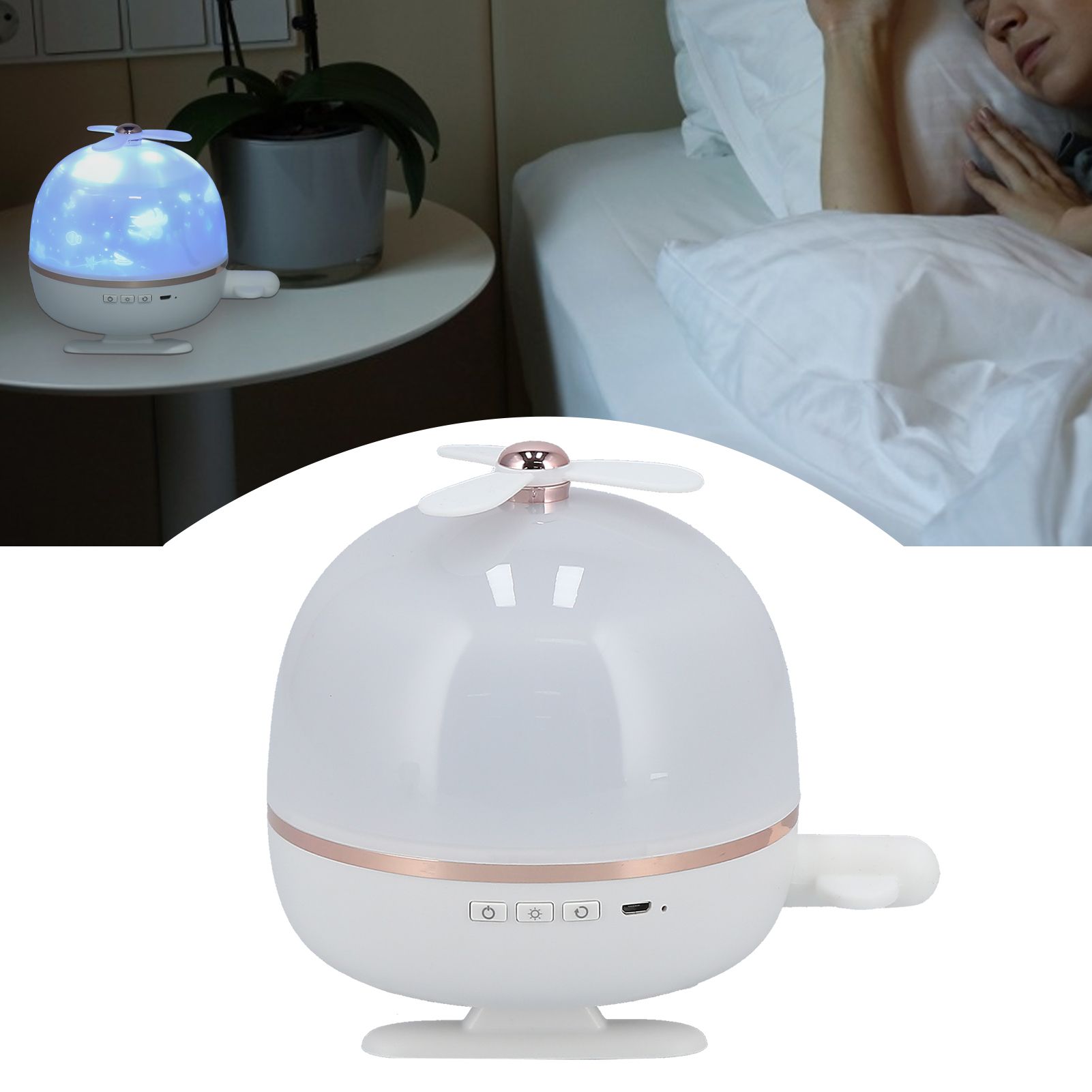 3 Dimensional Rotatable Light LED Babysbreath Pattern Remote Control USB view 12