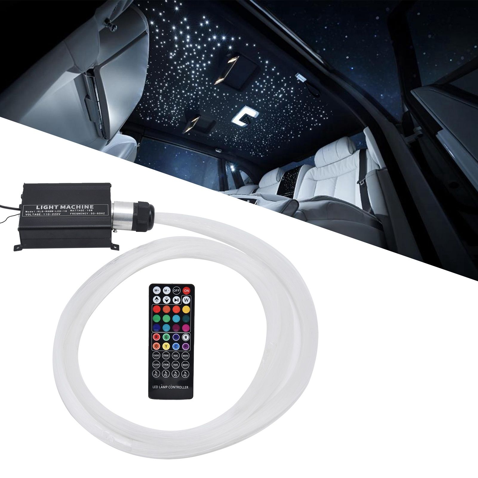 RGBW Fiber Optic Light with 40 Key Remote Control Star Ceiling Lamp Kit for view 12