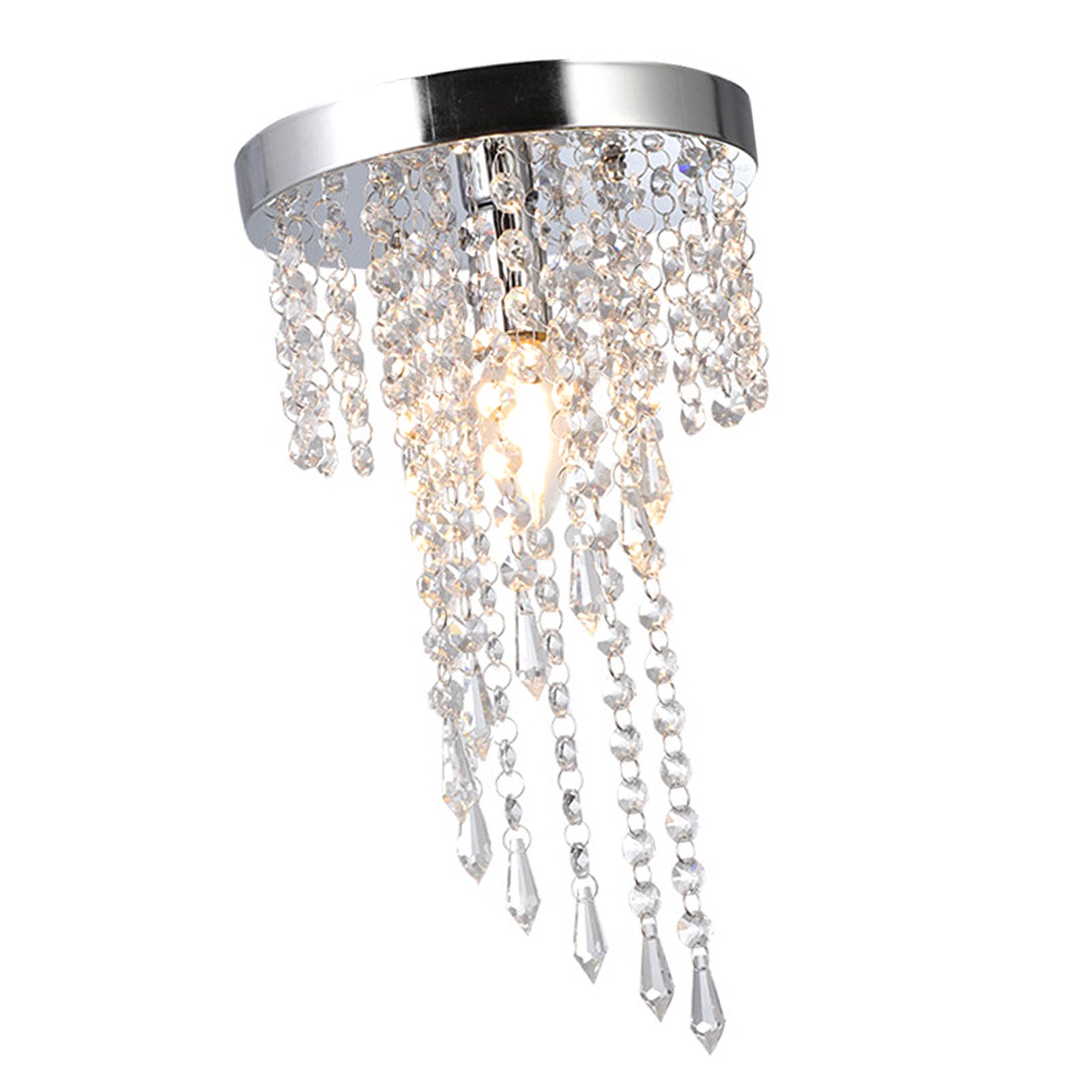 Crystal Flush Mount Chandelier Fixture Elegant Modern Ceiling Light Lamp for — image 1