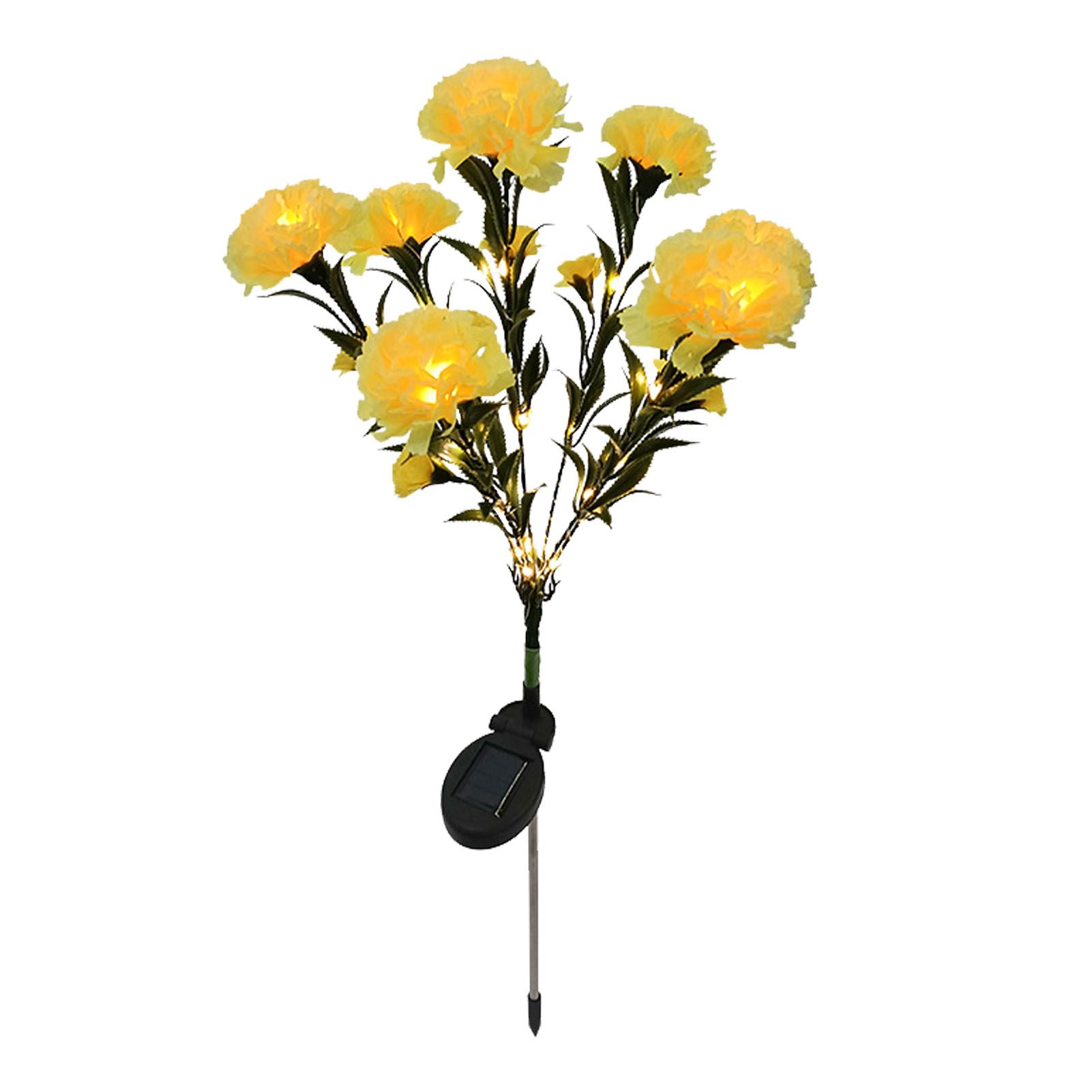 Solar Flower Lights LED Carnation Shaped Waterproof Decorative Light for view 3