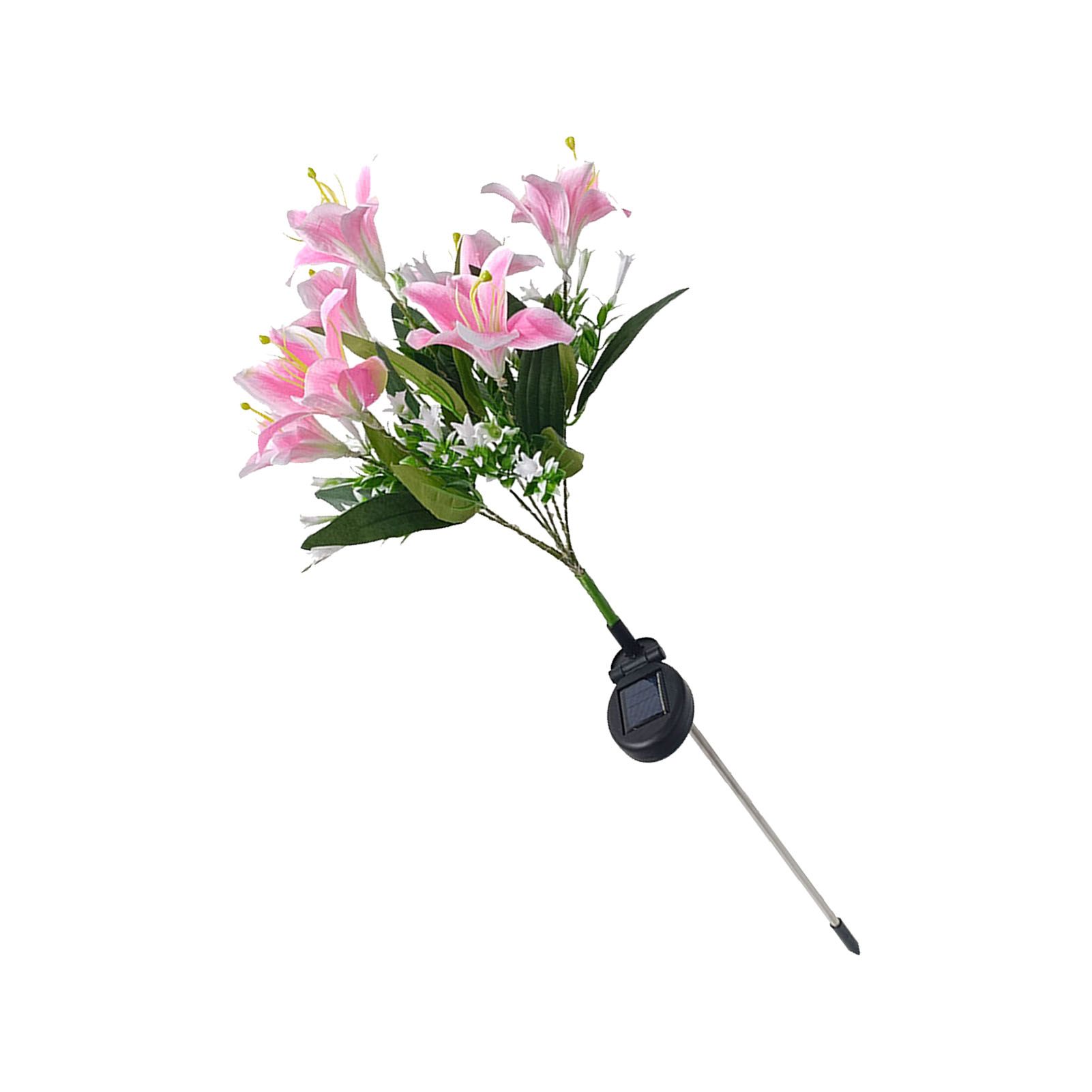 Outdoor Solar Lily Night Light Emulate Outdoor Solar Powered LED Lily Light view 6