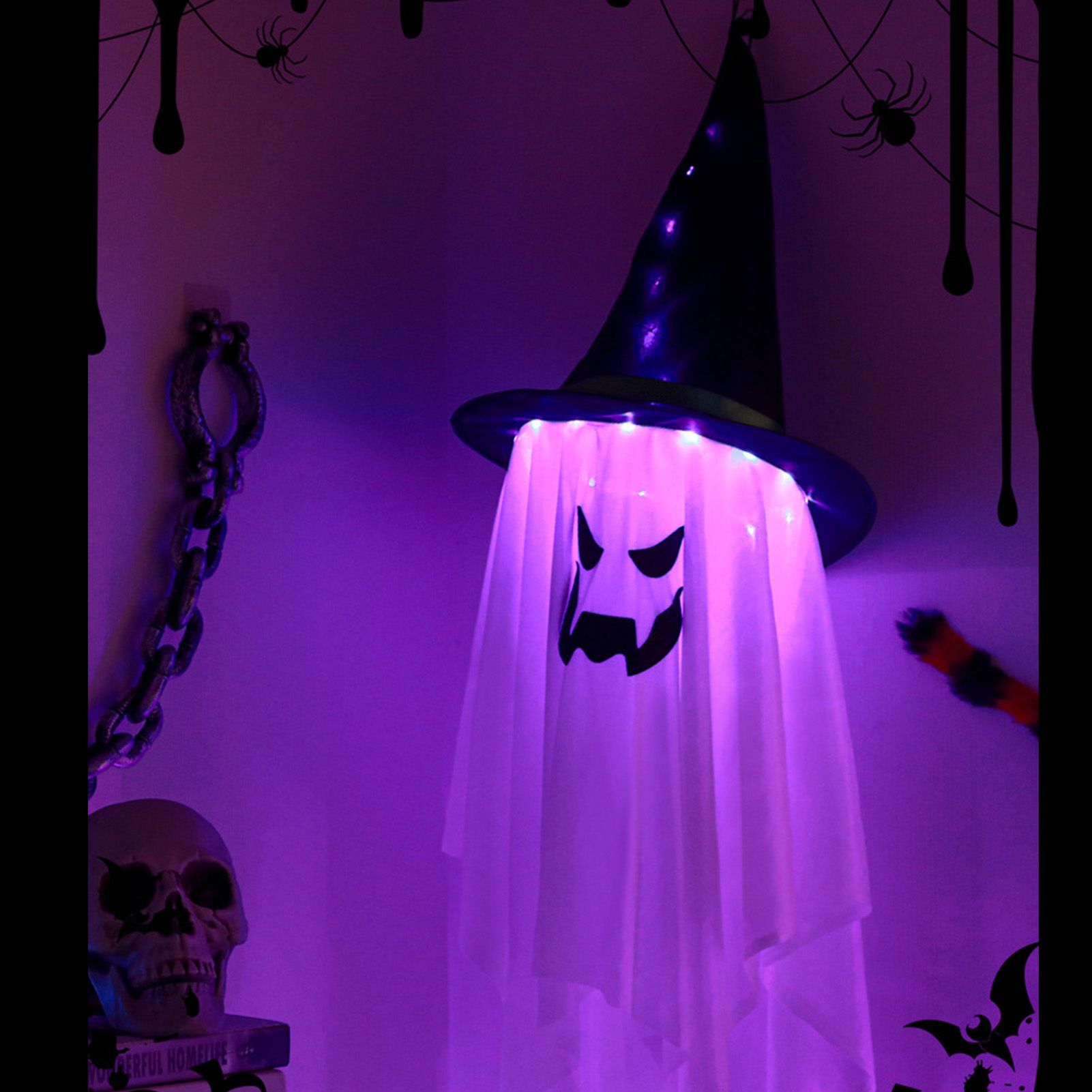 Halloween Ghost Light Outdoor Indoor LED Glowing Party Bar Room Ambient Decoration view 7