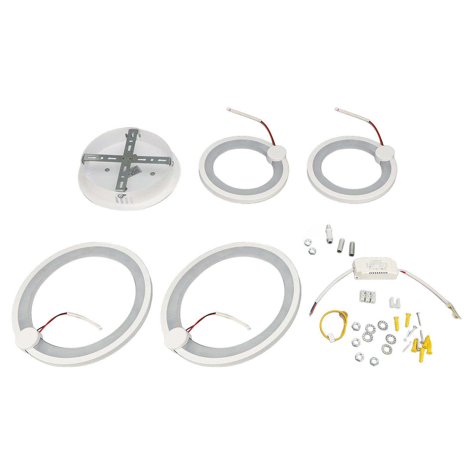 Modern LED Ceiling Light 4 Rings 3 Color Dimmable Acrylic Ceiling Light view 3