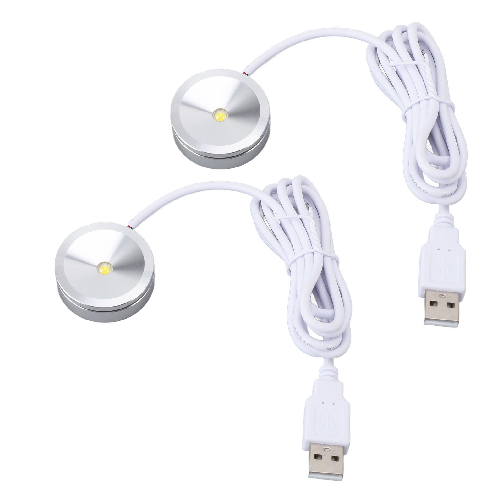 Display Spotlight Round USB Plug in Small LED Showcase Lamp with 4.2ft Cable — image 1