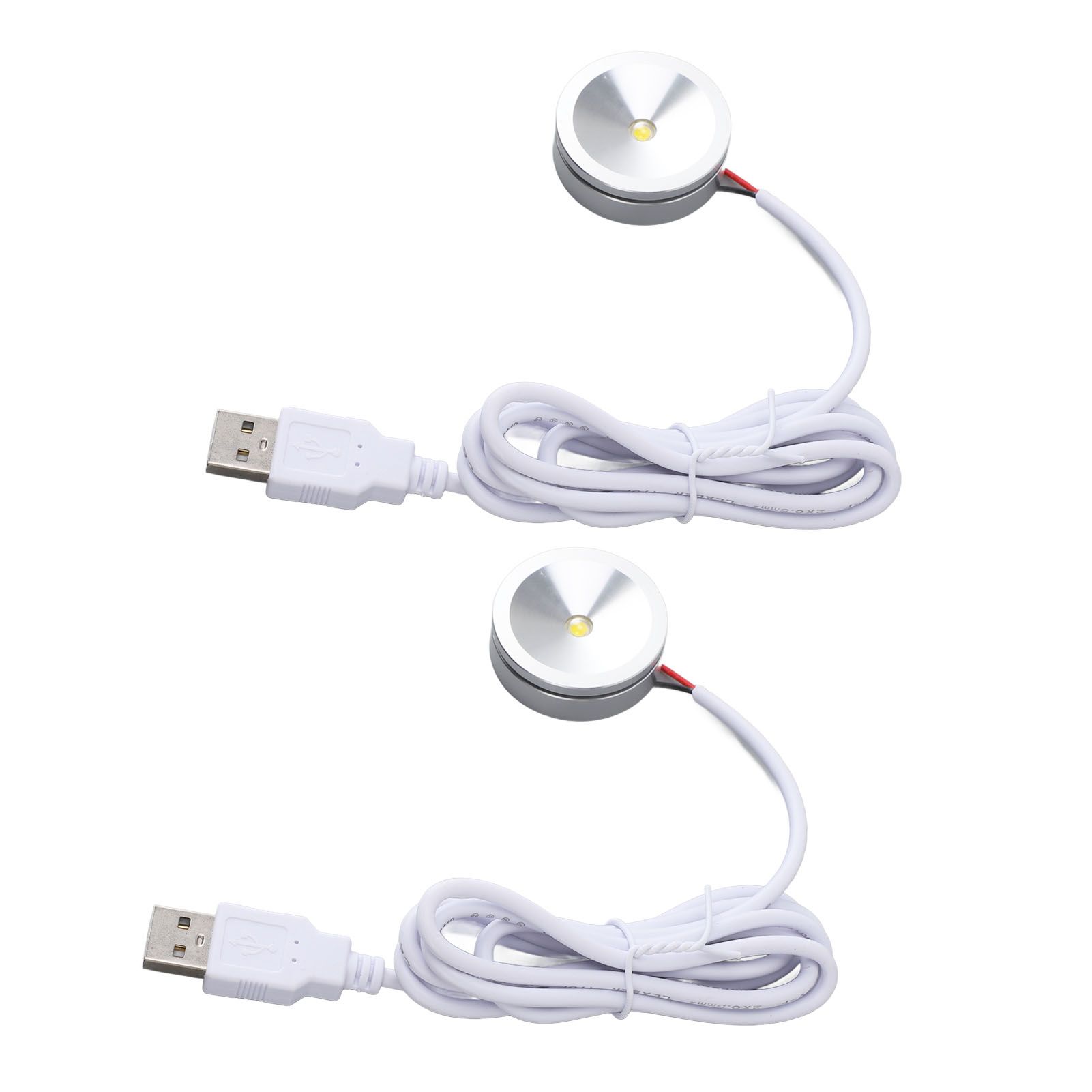 Display Spotlight Round USB Plug in Small LED Showcase Lamp with 4.2ft Cable view 4