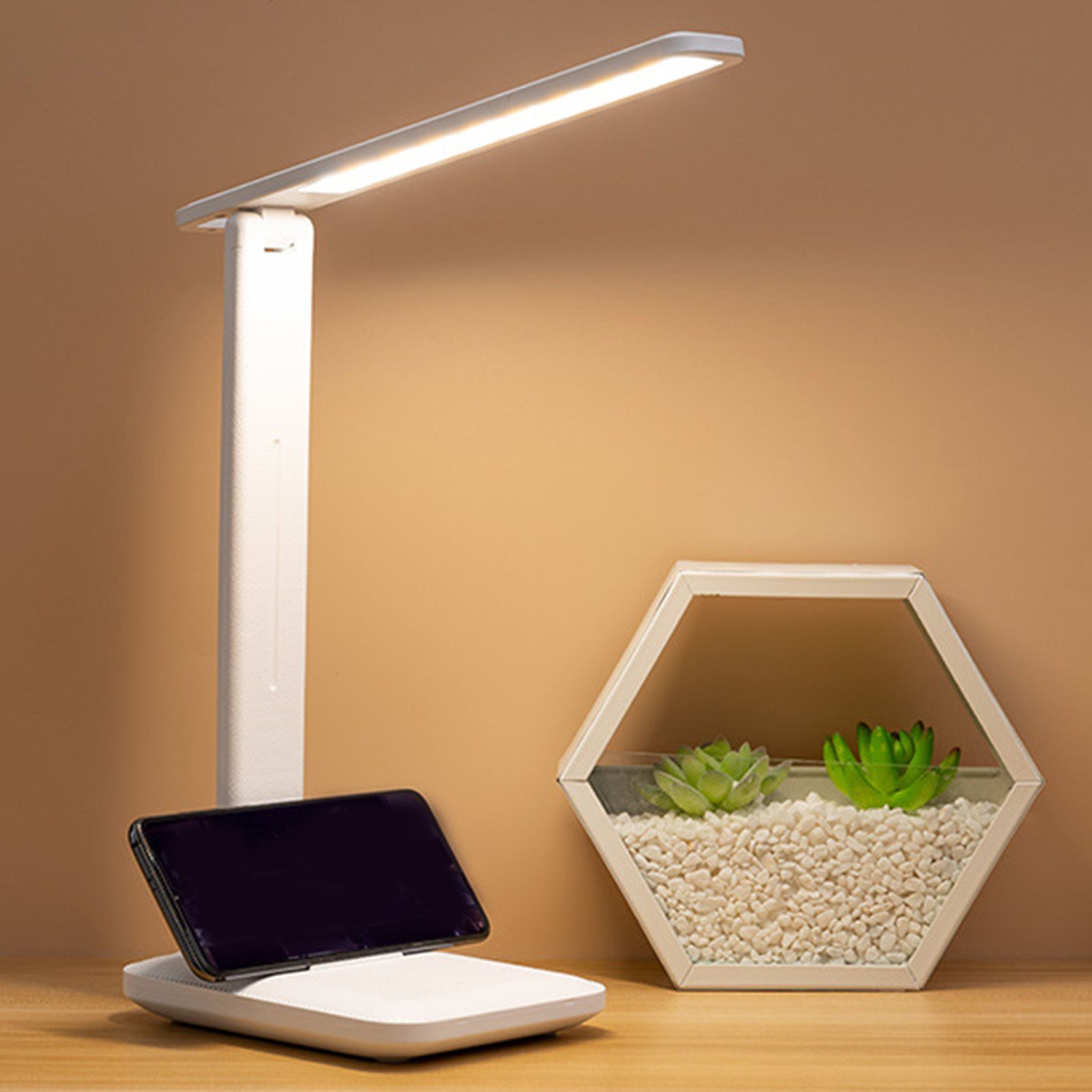 Folding Reading Lamp Eye Friendly 3 Colors Stepless Dimmable LED Desk Lamp for view 10