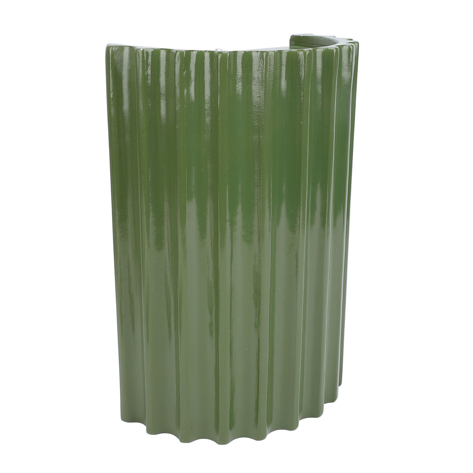 Modern Wall Sconce Light Fixture Minimalist Half Cylinder Desgin Green Wall view 8