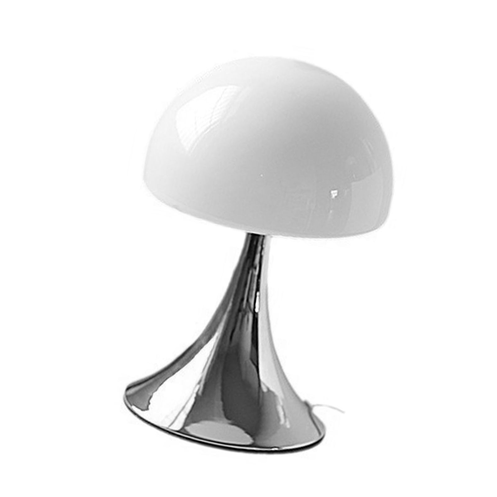 Mushroom Shape Table Lamp Glass Iron Warm Light USB Modern Bedside Nightstand view 6