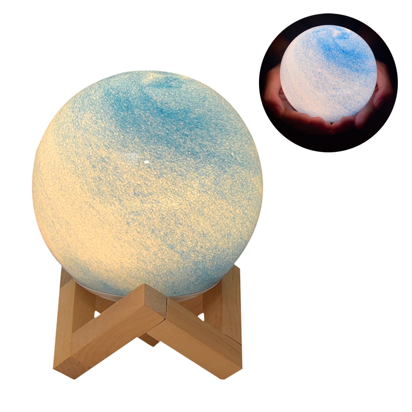 Innovative Colorful Remote Control Night Light Dimming Bedside Lamp Glass view 6