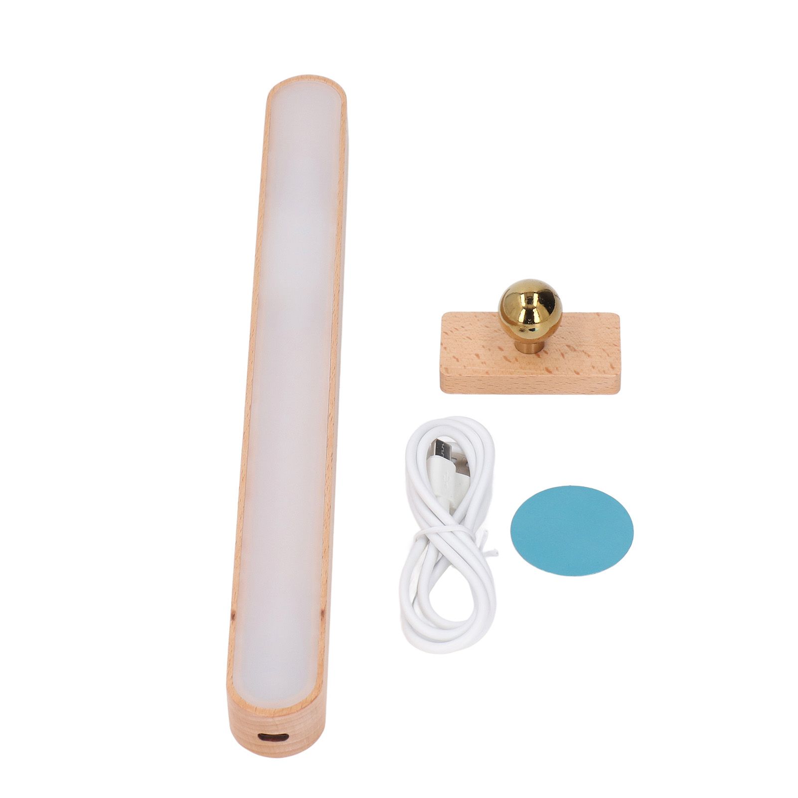 360 Degree Rotatable Vanity Light Wooden Touch Dimmable USB Rechargeable view 3