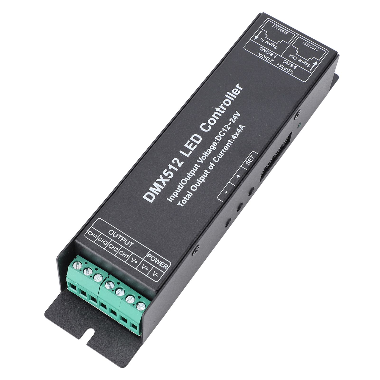 Constant Voltage DMX512 Decorder LED Controller 4 Channels DC 12V‑24V for LED view 8
