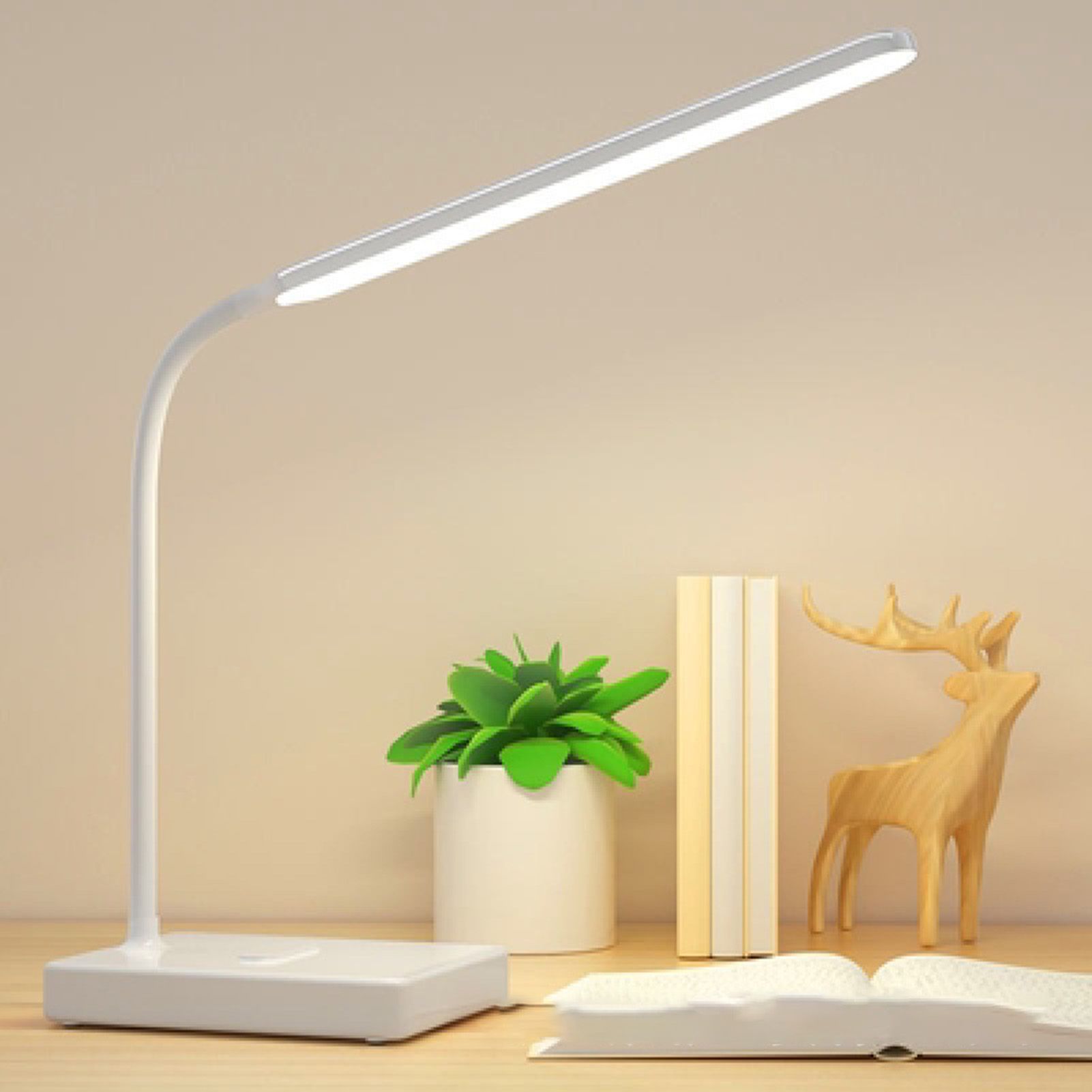 LED Desk Lamp Touch Control Adjustable Angle Study Reading Light Soft Eye view 6