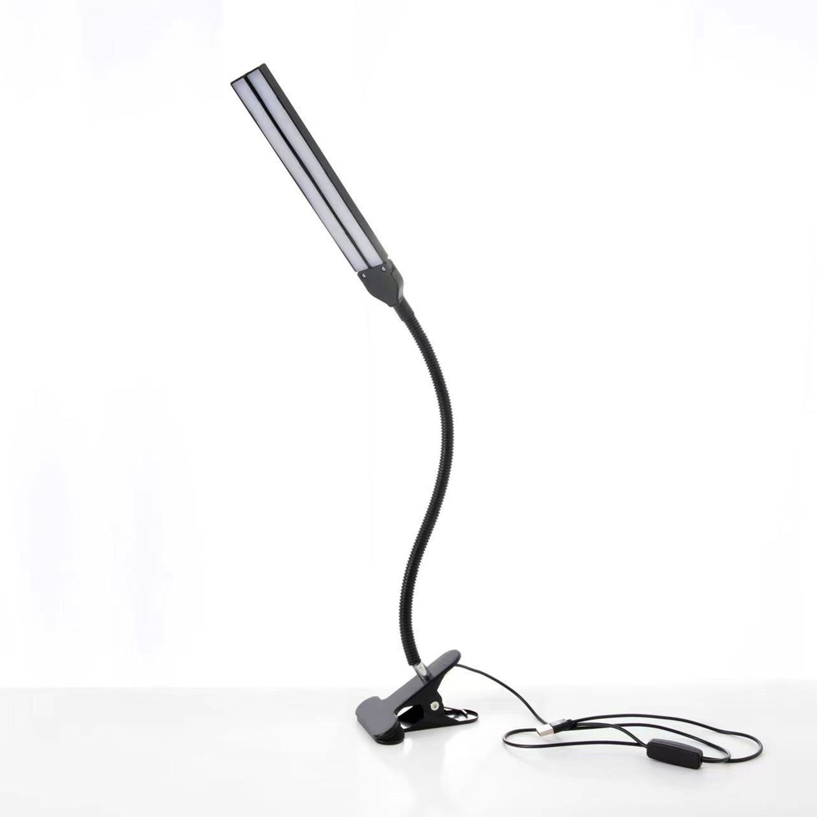Clip On Desk Lamp Dual Head Eye Care Dimmable LED Night Light for Student view 9