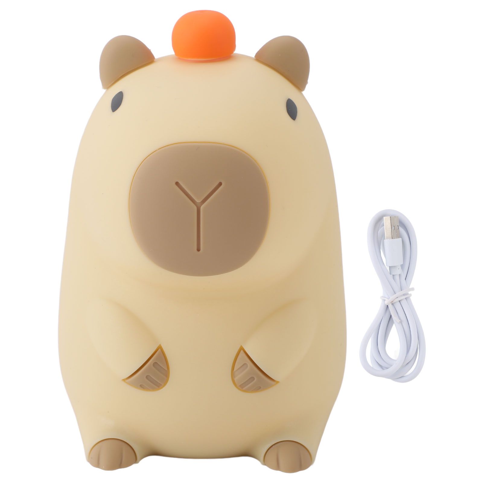 Capybara Night Light Silicone Rechargeable Dimmable 1200mAh Battery 20min view 3