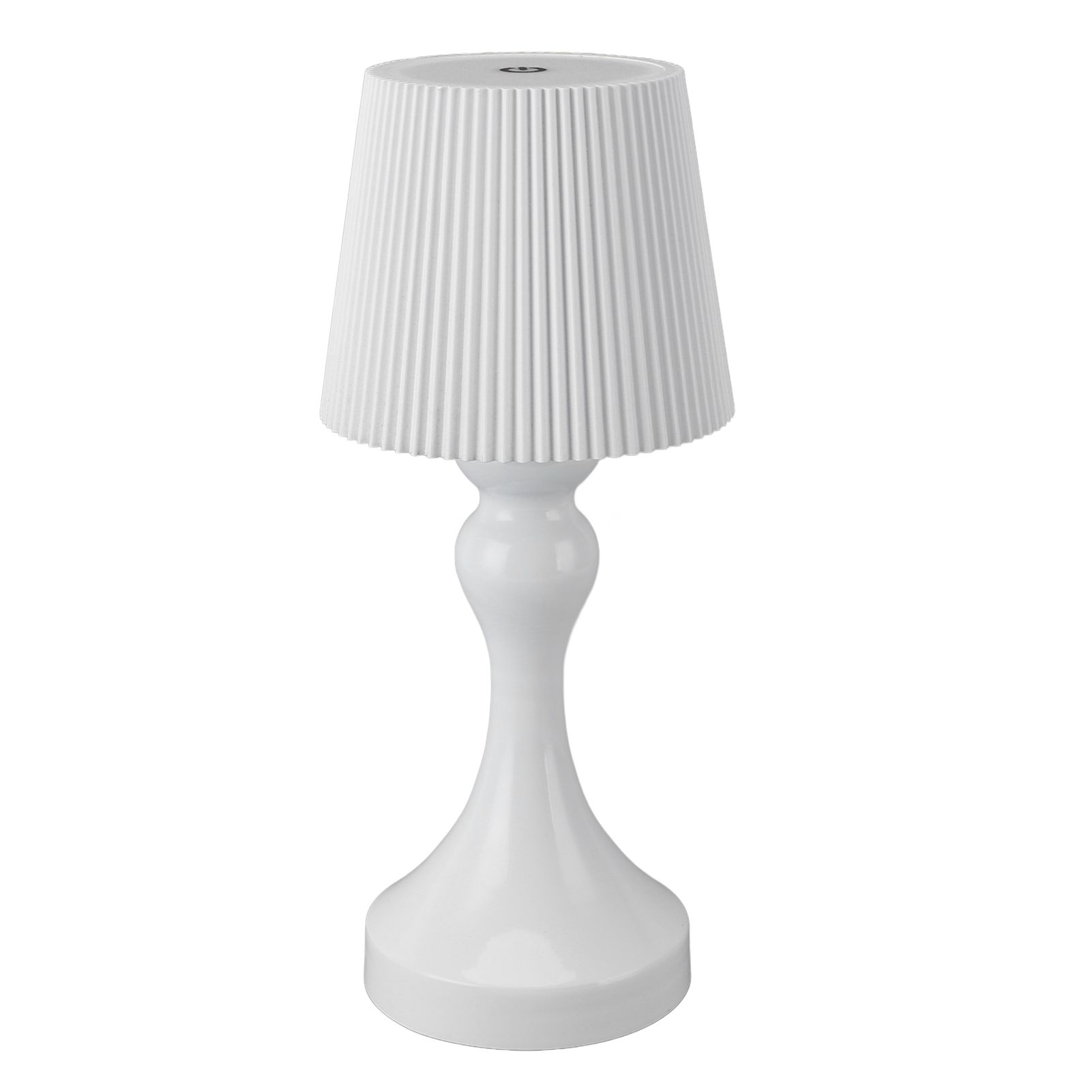 LED Cordless Table Lamp Iron Plastic Pleated Touch Control Stepless Dimmable view 4
