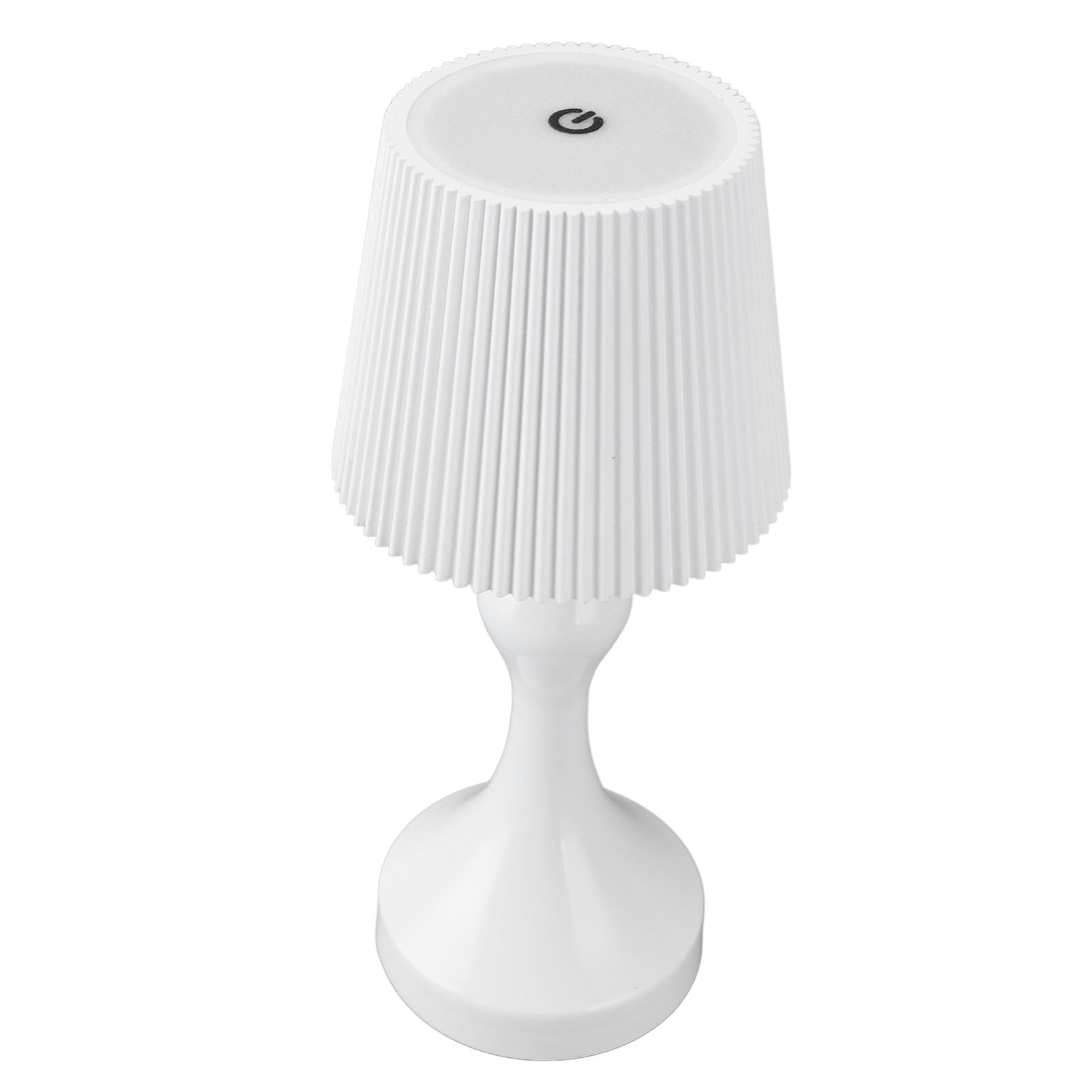 LED Cordless Table Lamp Iron Plastic Pleated Touch Control Stepless Dimmable view 6