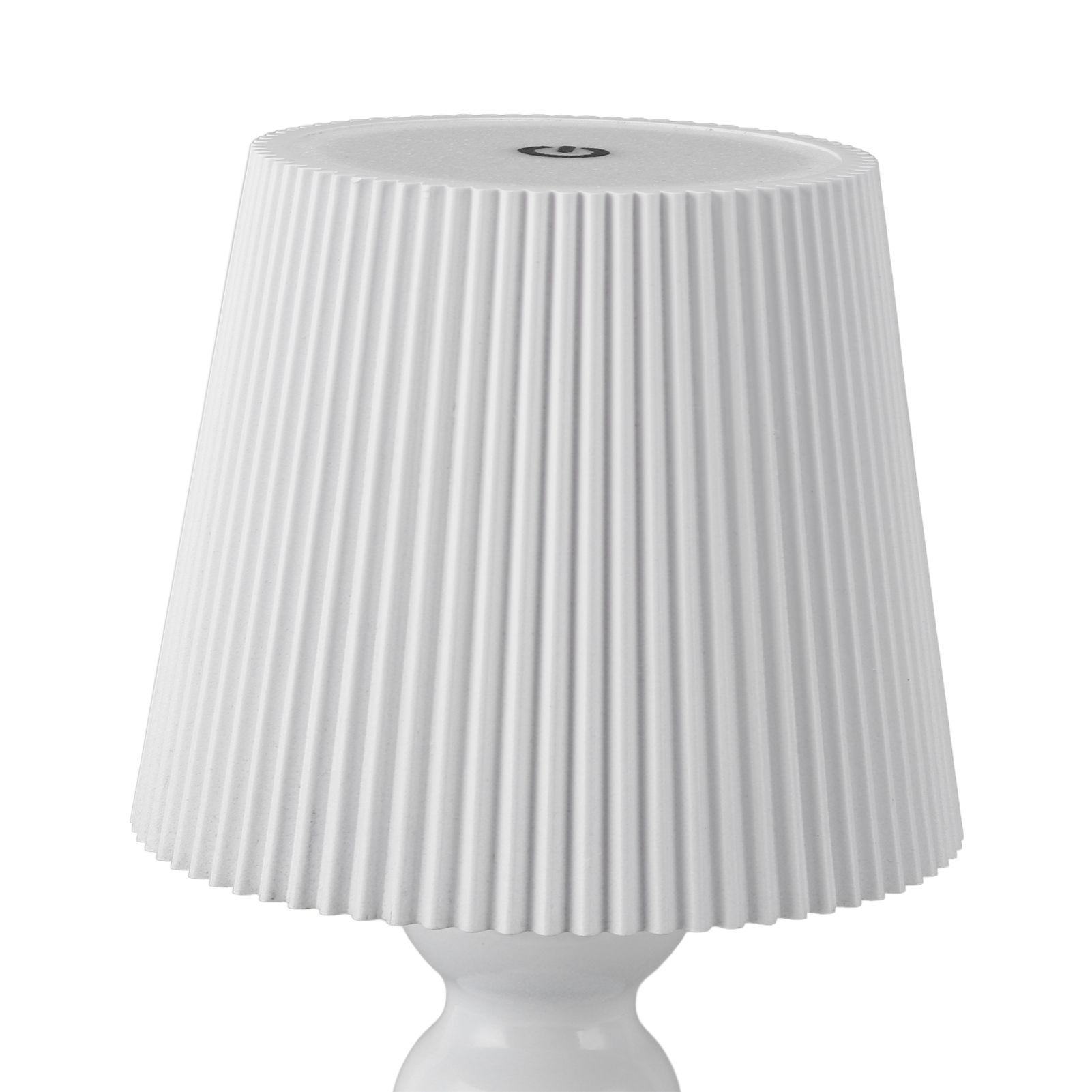 LED Cordless Table Lamp Iron Plastic Pleated Touch Control Stepless Dimmable view 7